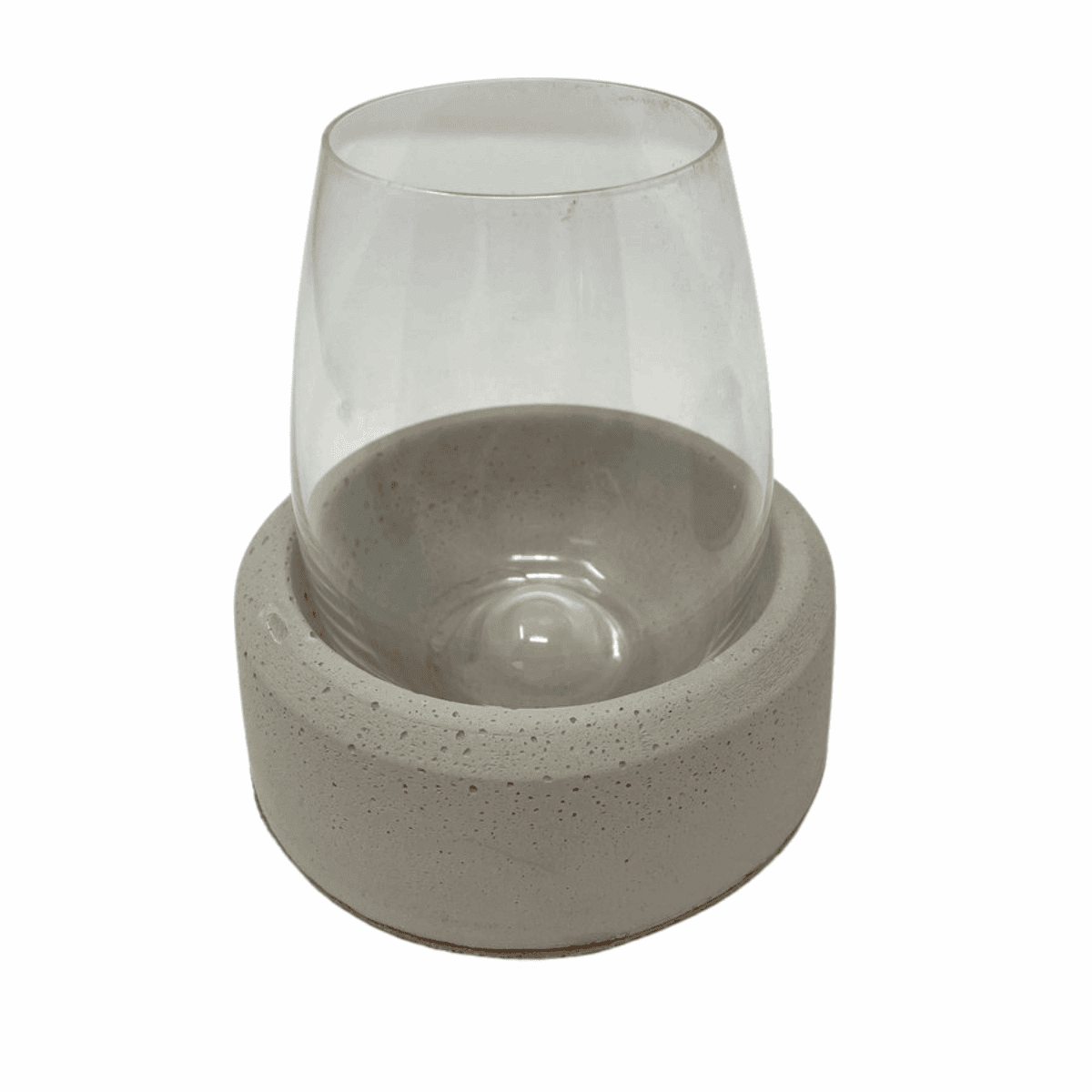 Concrete Stemless Wine Glass Holder & Chiller - Prevents Wine from Tipping Over - Store in Freezer to Keep Wine Chilled