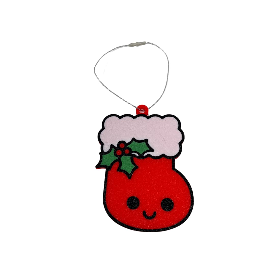 Happy Christmas Tree Ornament | Cute Christmas Tree Decorative Holiday Ornament | Made in USA