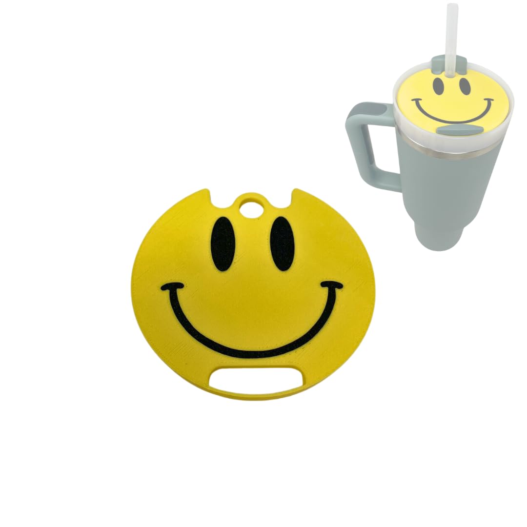 BAGLETS - Smiley Face Topper Charms Compatible with Stanley Cups | Customize Tumblers with Cute Charms | Easily Removable & Interchangeable | Made in USA