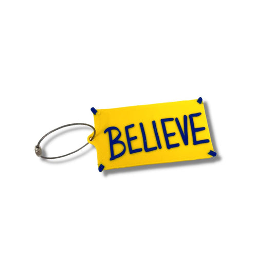 Coach Lasso 'Believe' Motivational Bag Charm Accessory - Perfect to Customize Your Handbag, Gym Bag, Backpack and More!