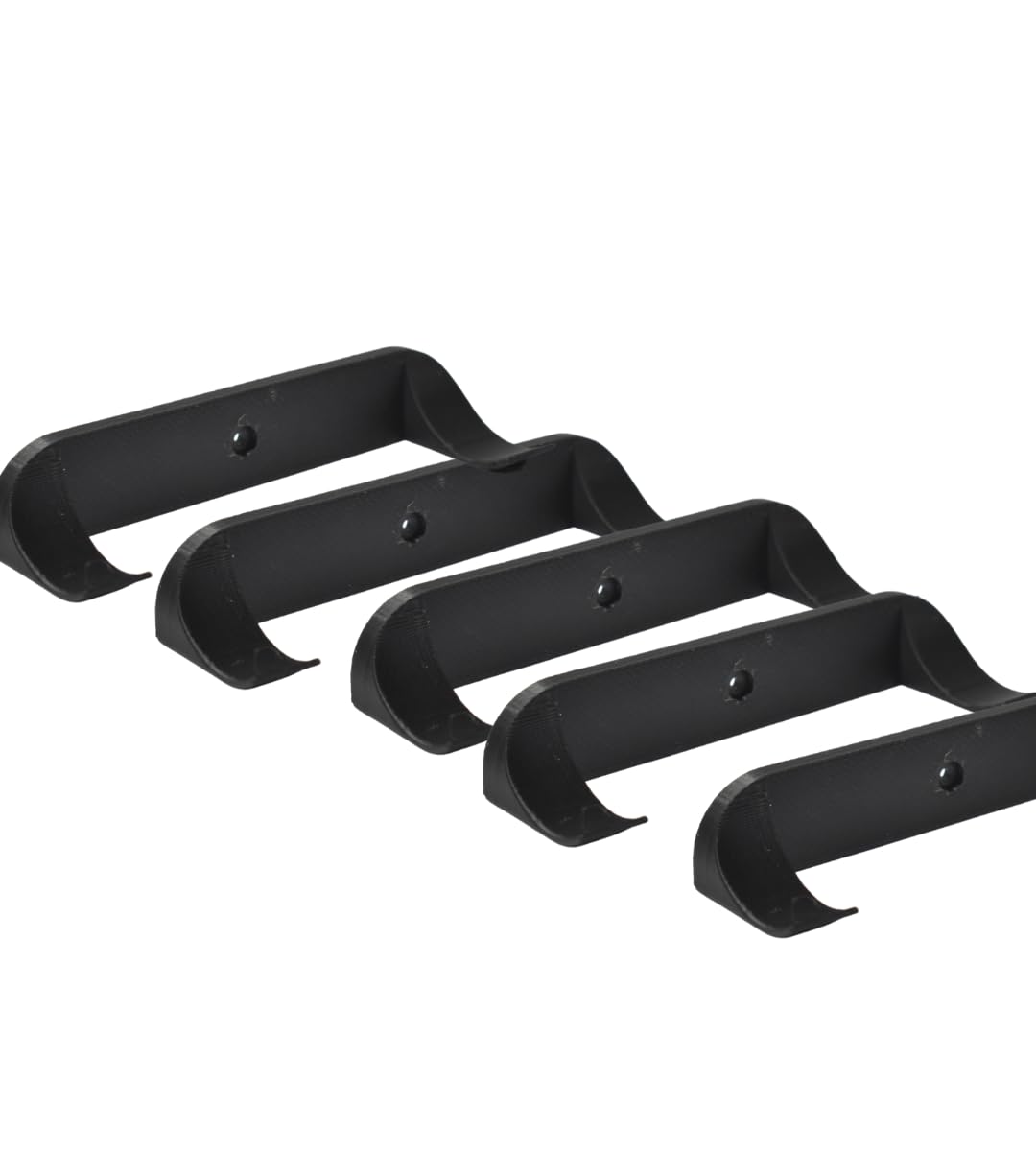 Low Profile Collectible Car Display Wall Mount | Compatible with Lego Car Models | Display Cars by Wheel on Wall | Made in USA Black 5-Pack