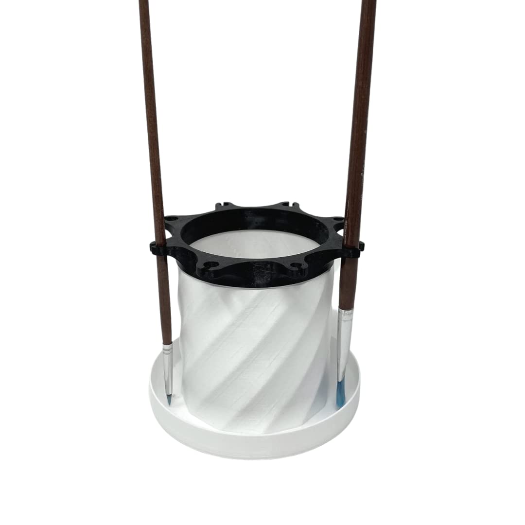 FRESHe Paint Brush Cleaner Cup & Holder - Fill With Water & Keep Paint Brushes Clean & Organized - For Water-Based Mediums, Acrylic, and Watercolor