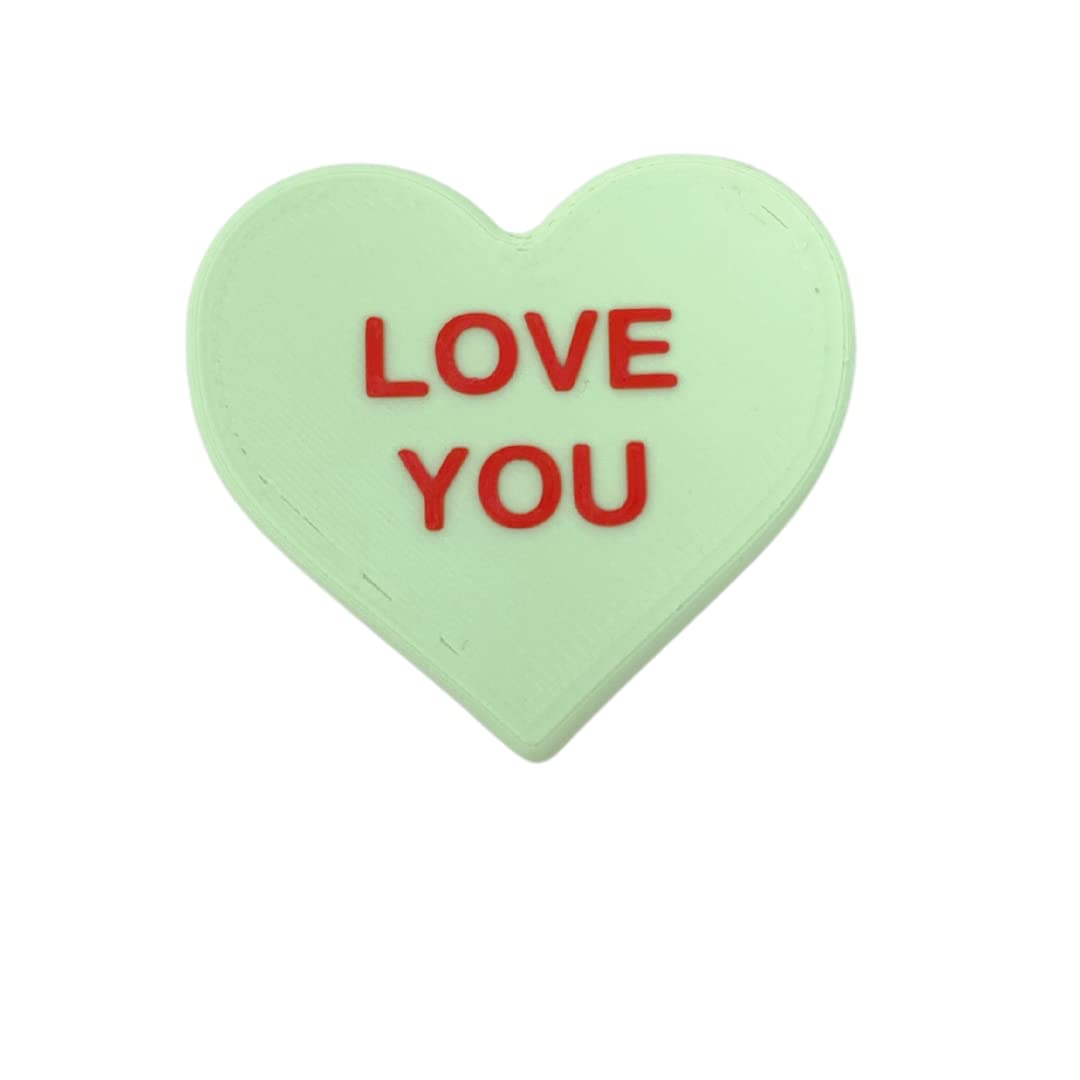 Replica Candy Love Heart Fridge Magnet - Perfect Cute Decoration for Valentines Day or Anniversaries for Wife or Girlfriend - Made in USA!