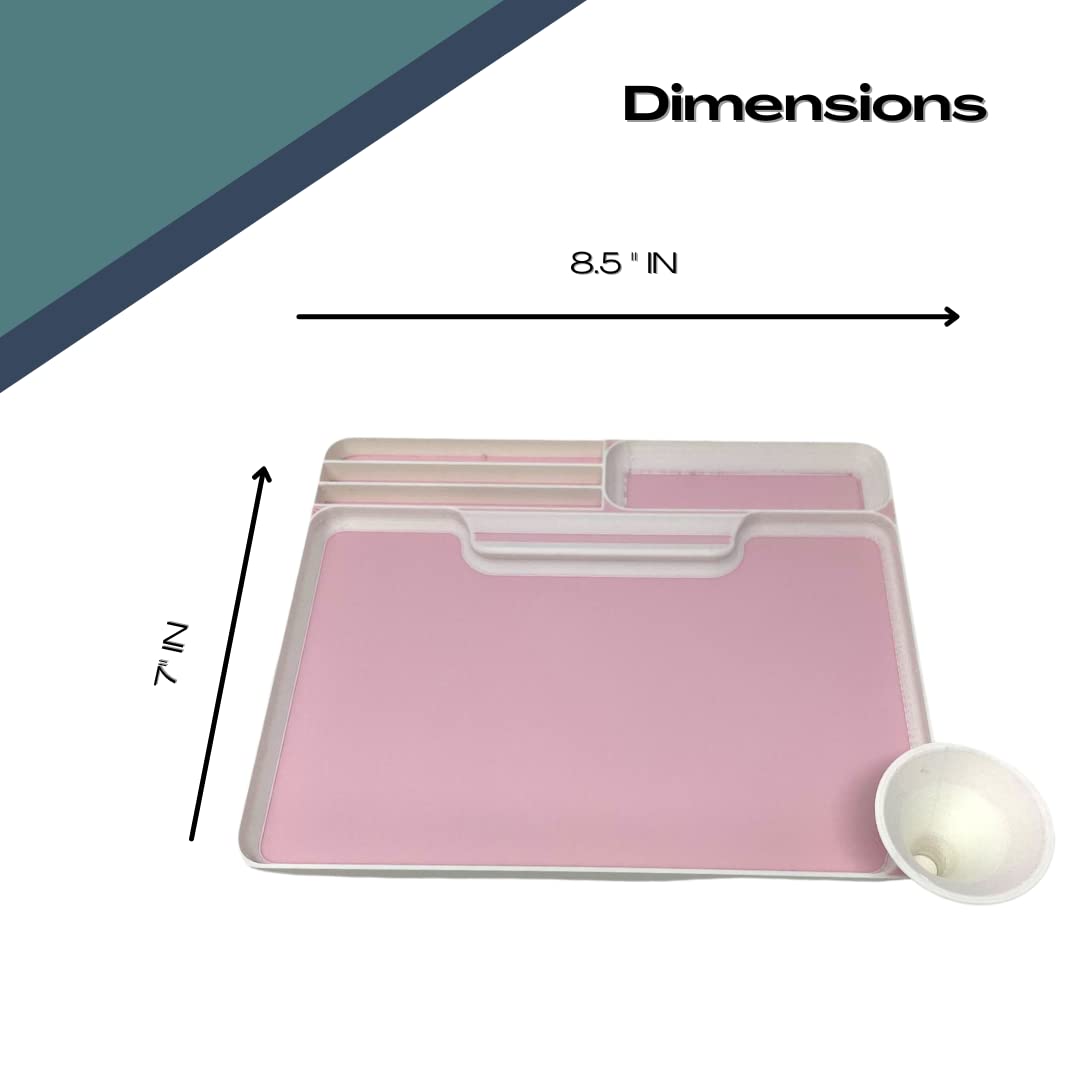 Pink Rolling Tray and Cone Loader Combo - Perfect Sized Cone Loader and Rolling Tray - Easy to Travel