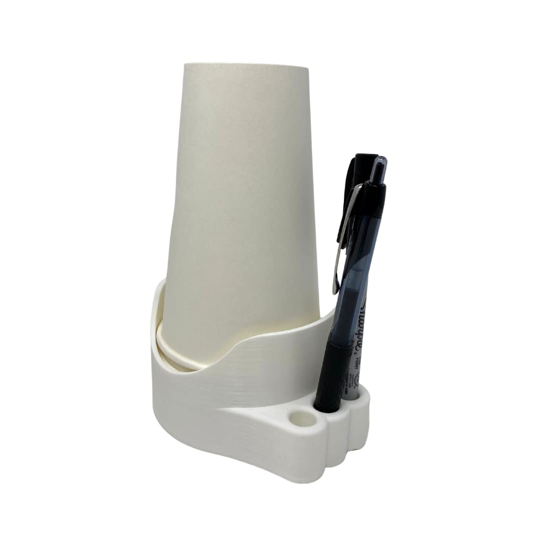 Cup & Pen Combo Holder - Organize Your Cups and Pens - Label your cups with markers - Fits Most Disposable Plastic Cups