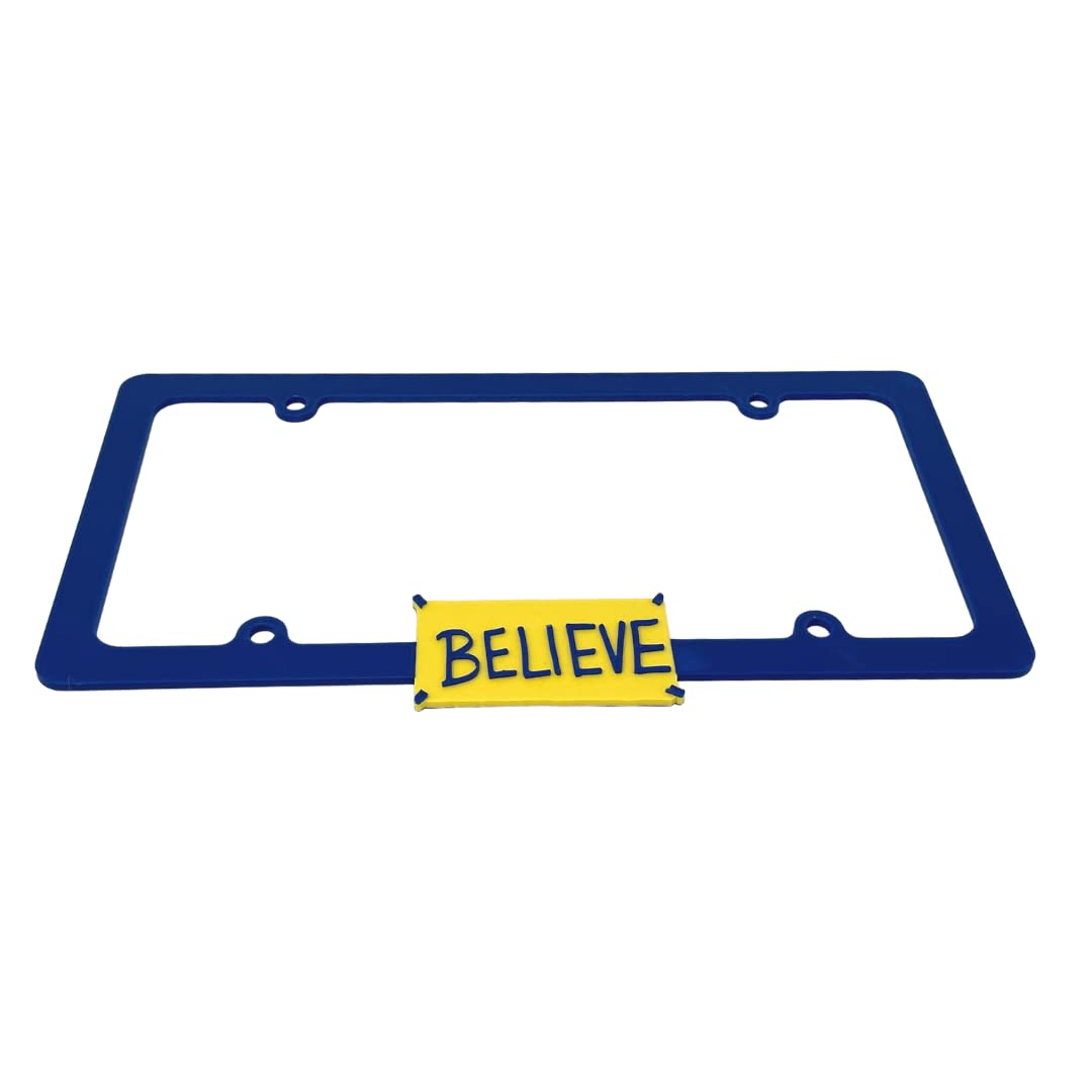 Coach Lasso 'Believe' Motivational License Plate Frame - Perfect for Fans of The New Hit Show - Fits All Standard US License Plates