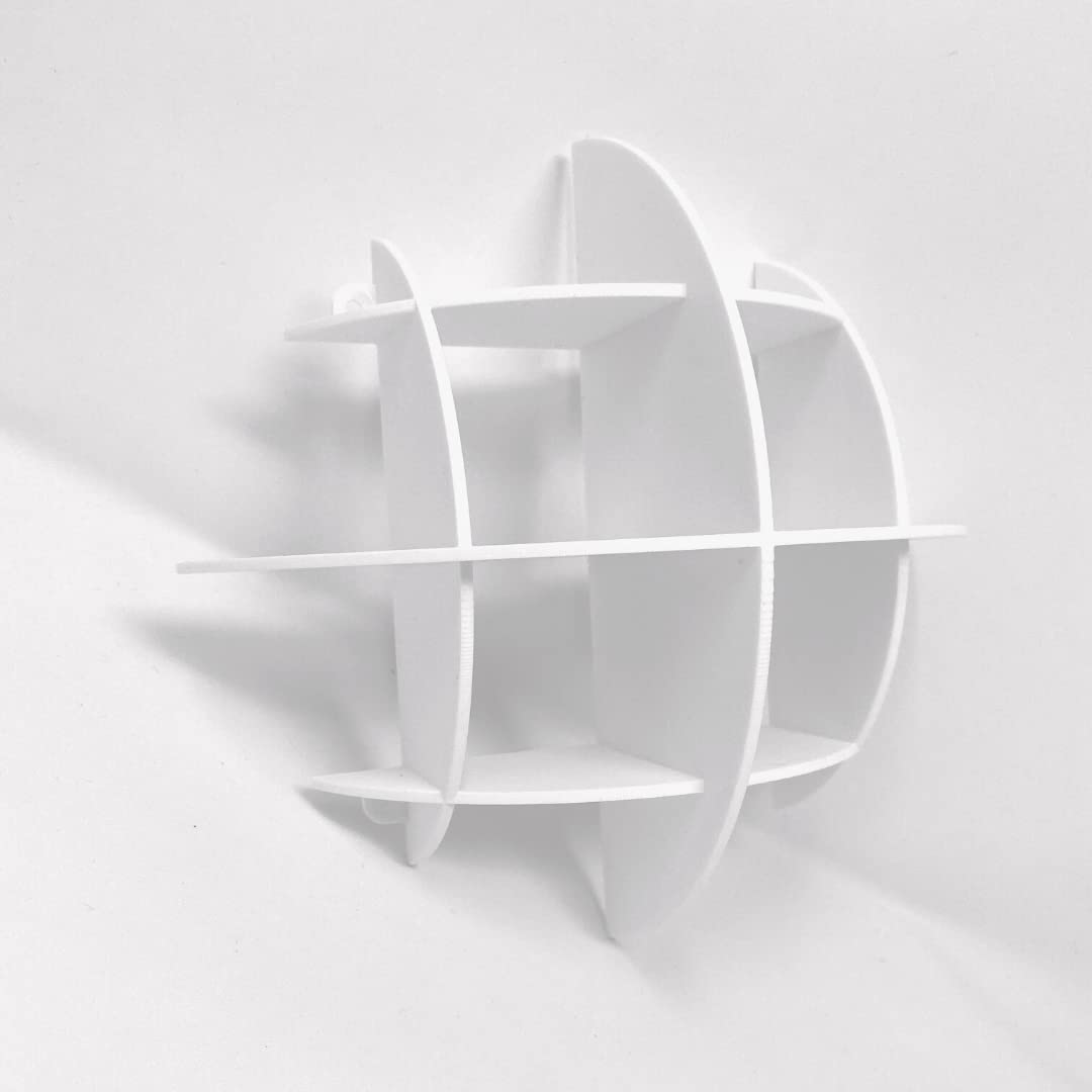 FRESHe Mini Wall Stand Display & Organizer - Display Small Collectible Items in Your Home or Office - White