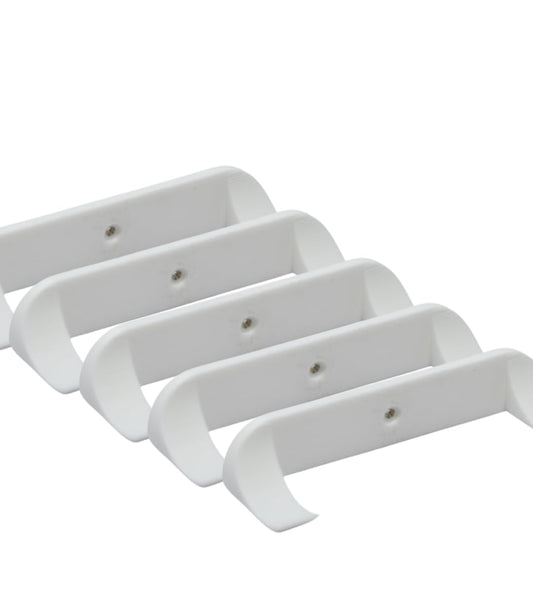 Low Profile Collectible Car Display Wall Mount | Compatible with Lego Car Models | Display Cars by Wheel on Wall | Made in USA White 5-Pack
