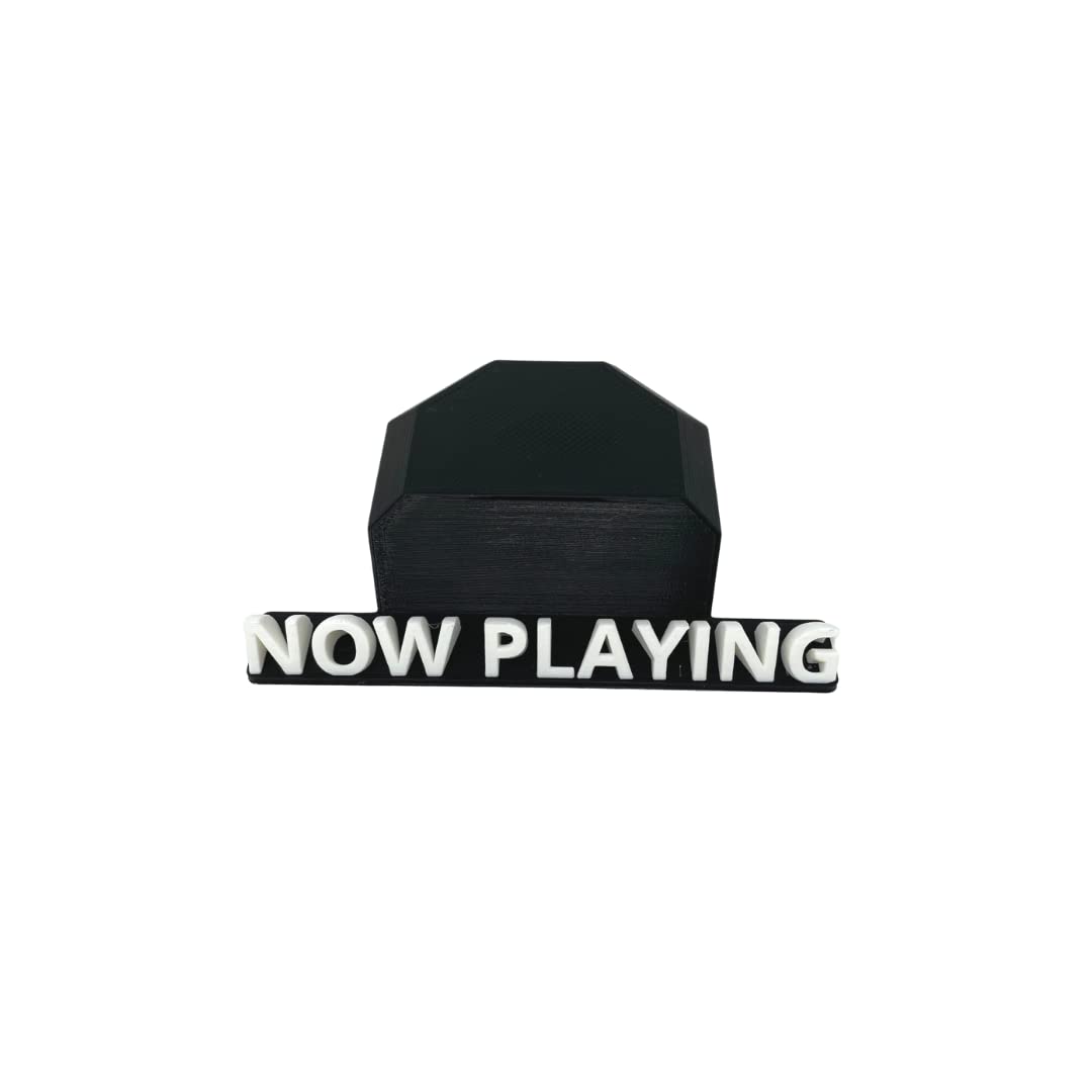 Record Player 'Now Playing' Display - Raised 3D Lettering & Minimalist Display for Vinyl Records