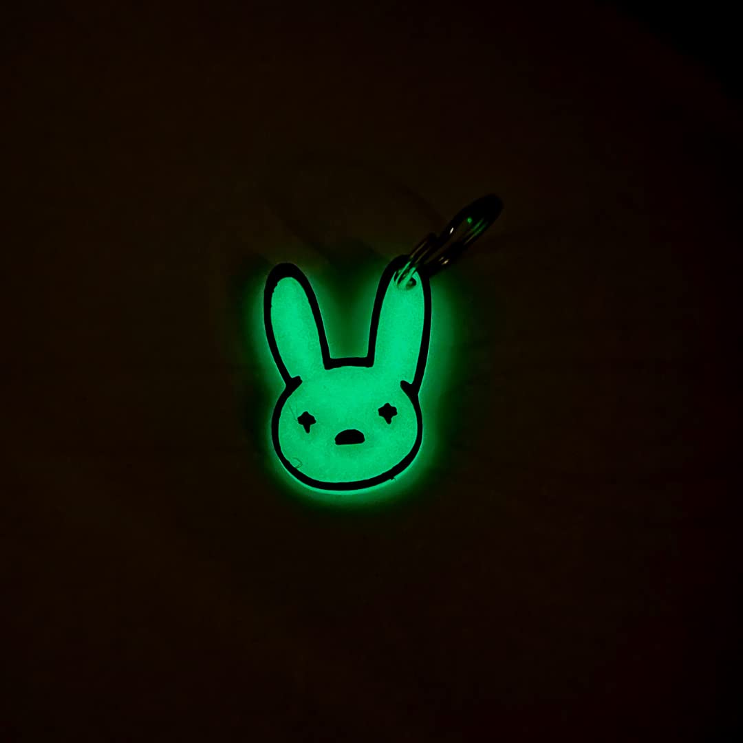 Bad Bunny Glow in the Dark Keychain