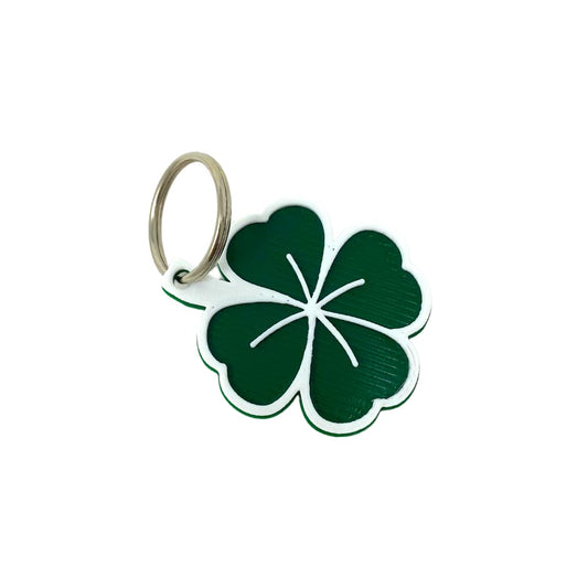 Saint Patricks Day Lucky Shamrock Keychain - Perfect for Saint Patty's Day Celebrations - Decorative Shamrock Four Leaf Clover Keychain - Made in The USA