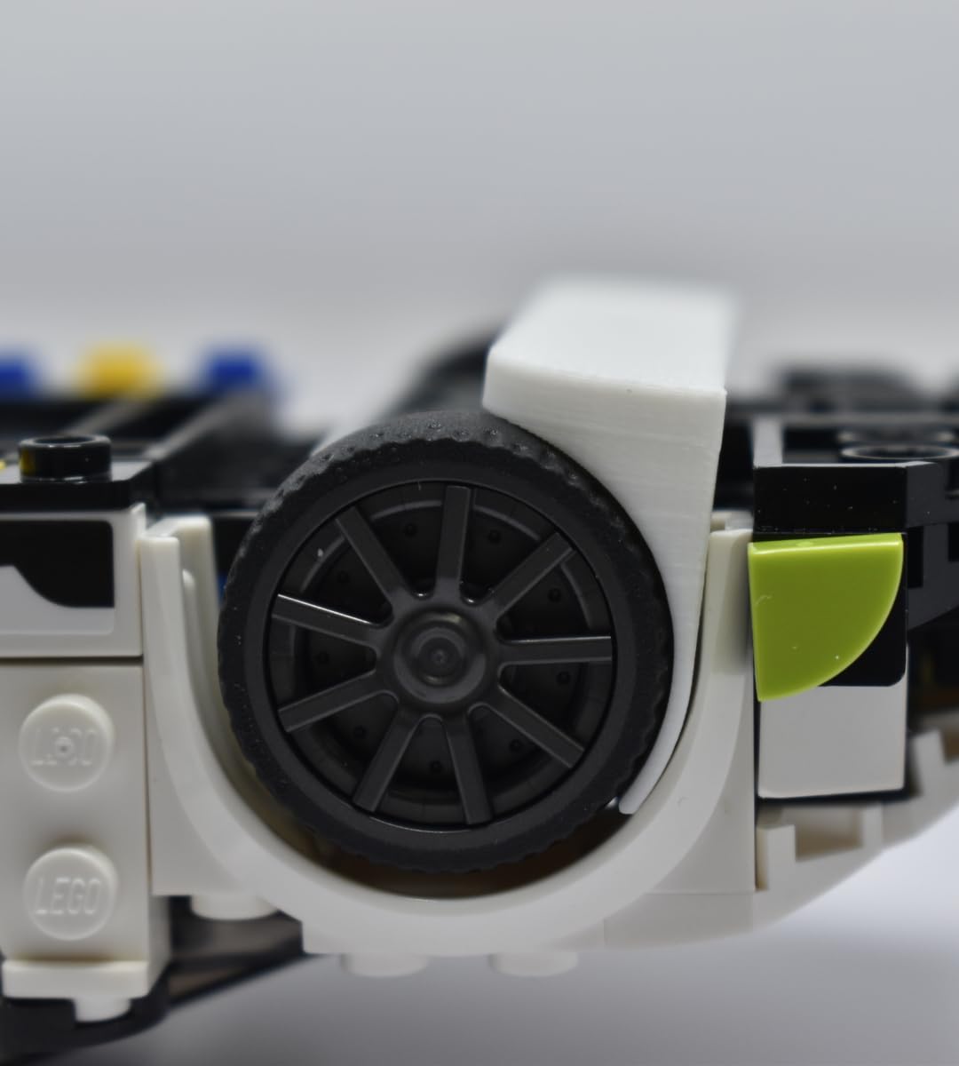 Low Profile Collectible Car Display Wall Mount | Compatible with Lego Car Models | Display Cars by Wheel on Wall | Made in USA White 5-Pack