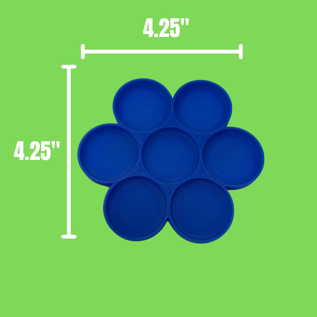 Hermit Crab Feeder Dish | 7 Tray Dish for Crab or Snail Feeding | Mix & Match Crab Food | Made in USA