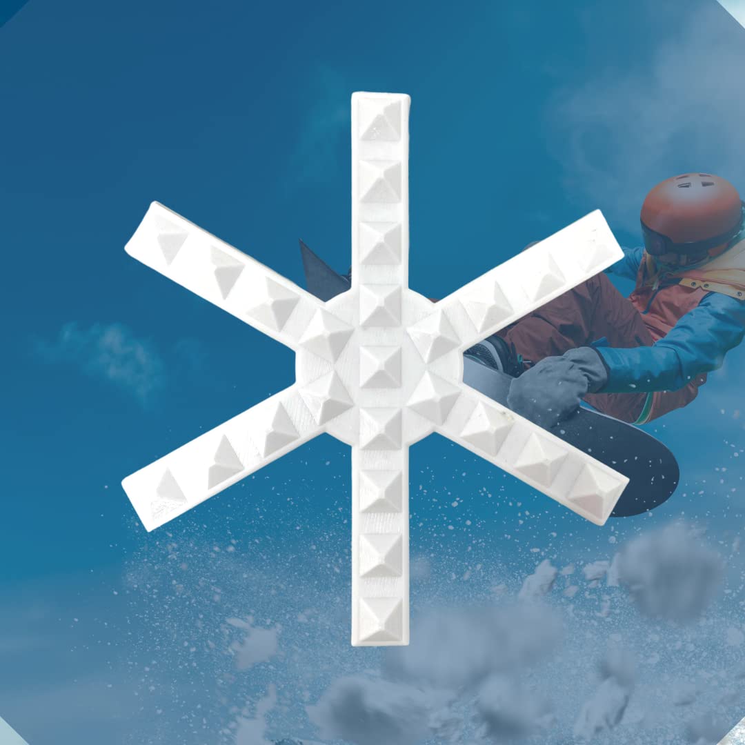 FRESHe Snowboard Stomp Pad - Low Profile Spike Pattern - Specialized Stomp Pad Designed for Better Grip & Adhesion to Snowboards - Black