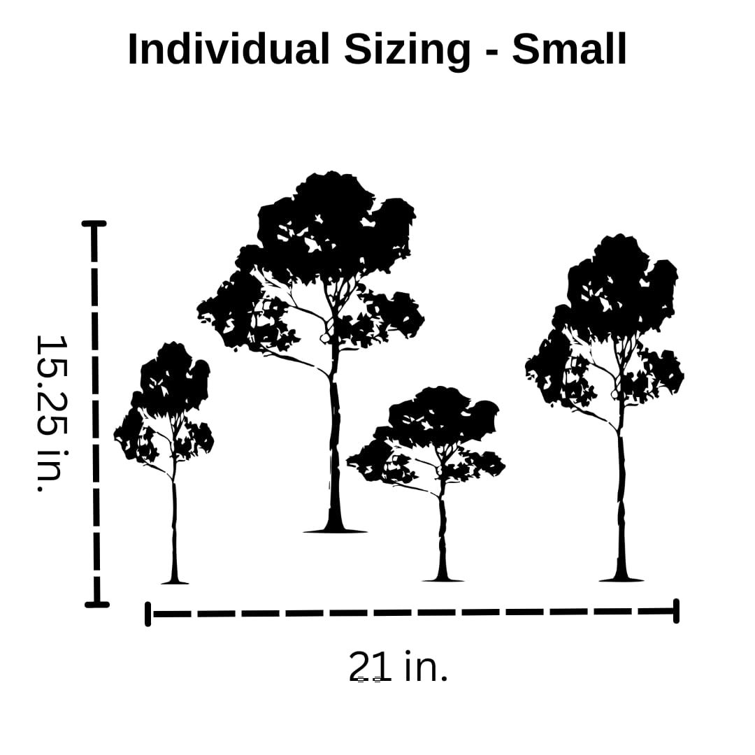 Wall Decals for Kids Rooms – Black Trees – Made in USA - Black Trees, Small