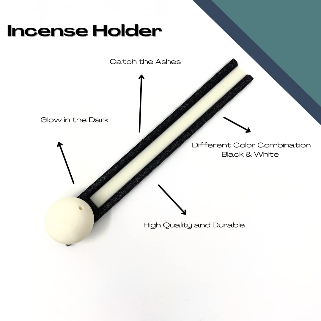Glow in The Dark Incense Holder - Incense Burner and Ash Catcher for Meditation and Home Decor - Made in The USA