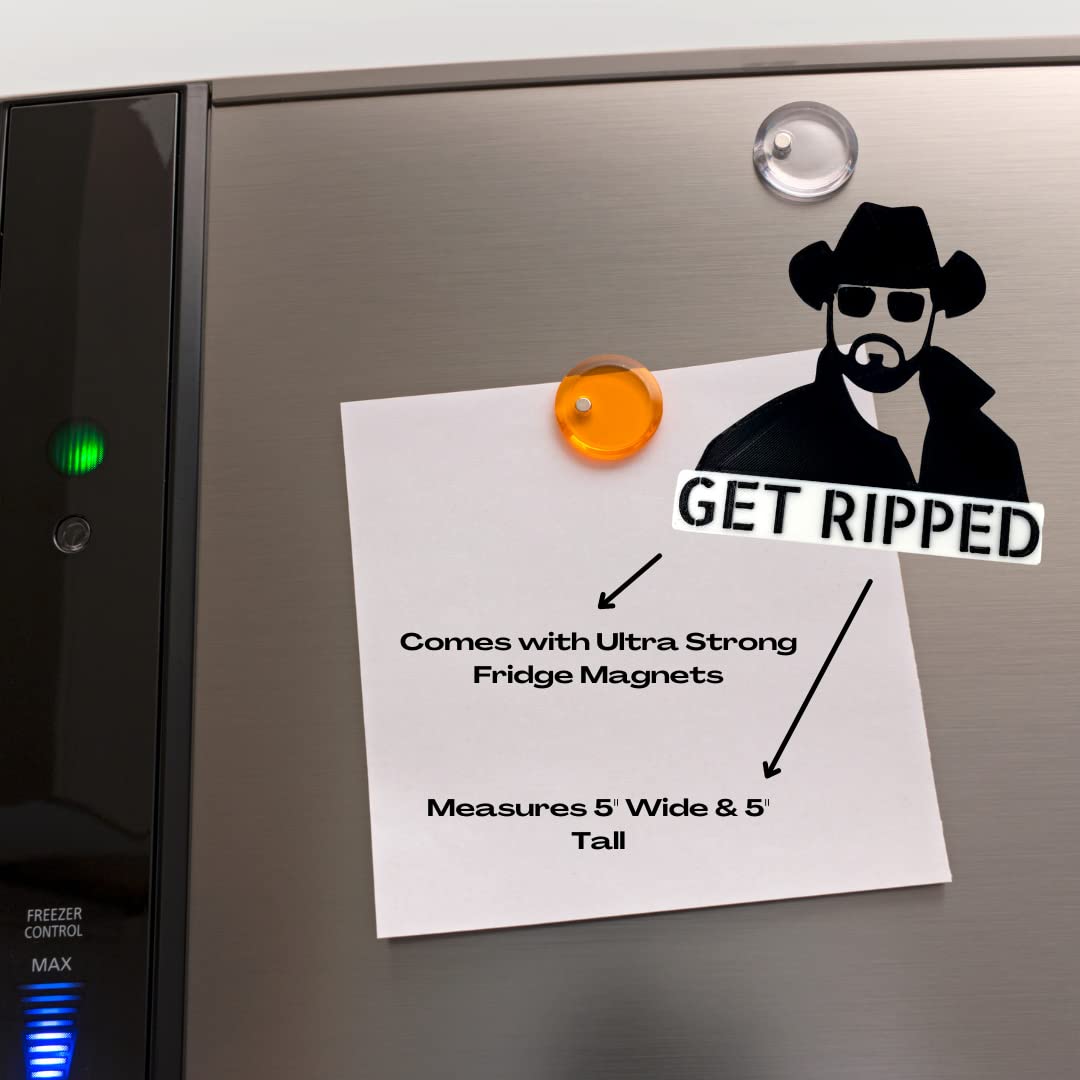 Yellowstone Get Ripped Fridge Magnet - Perfect for Fans of The TV Show Yellowstone - Decorative Get Ripped Fridge Magnet for Home or Office Decor - Made in The USA