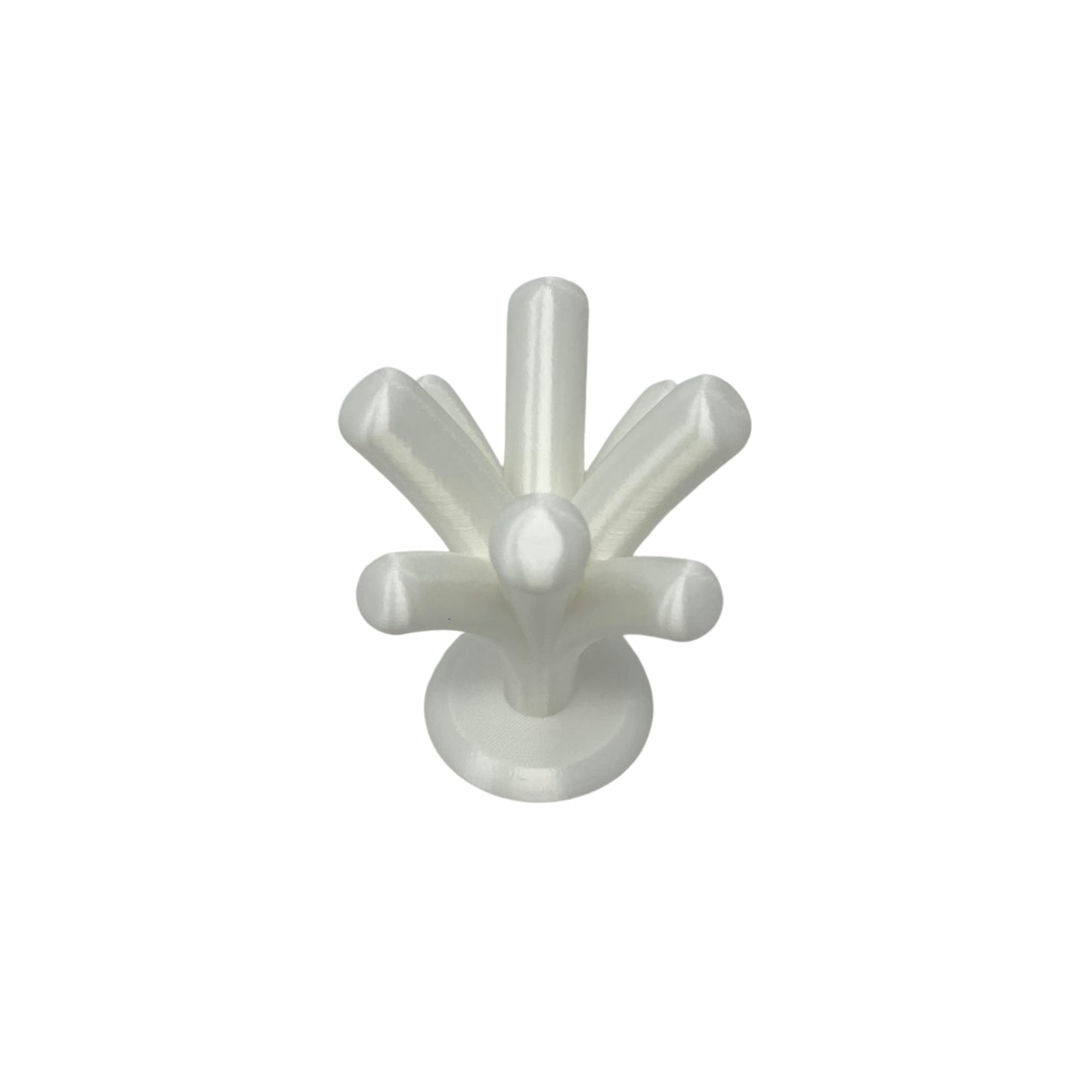 Jewelry Ring Display - 3.5 Inches Tall - White Tree 8 Ring Display Organizer for Women White