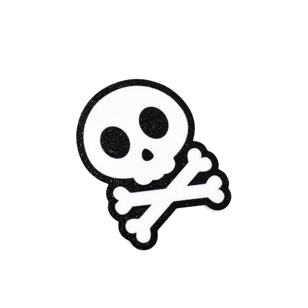 FRESHe BAGLETS - Halloween Skull & Bones Charm - Cute Halloween Charm Compatible with All Rubber Tote Bags - Made in USA