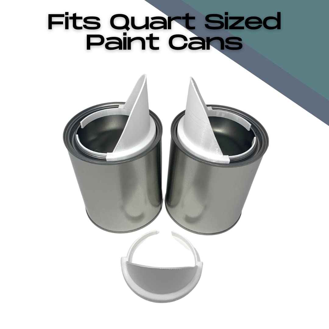 3 Pack Quart Paint Can Pourer - Fits Quart-Sized Paint Cans - White