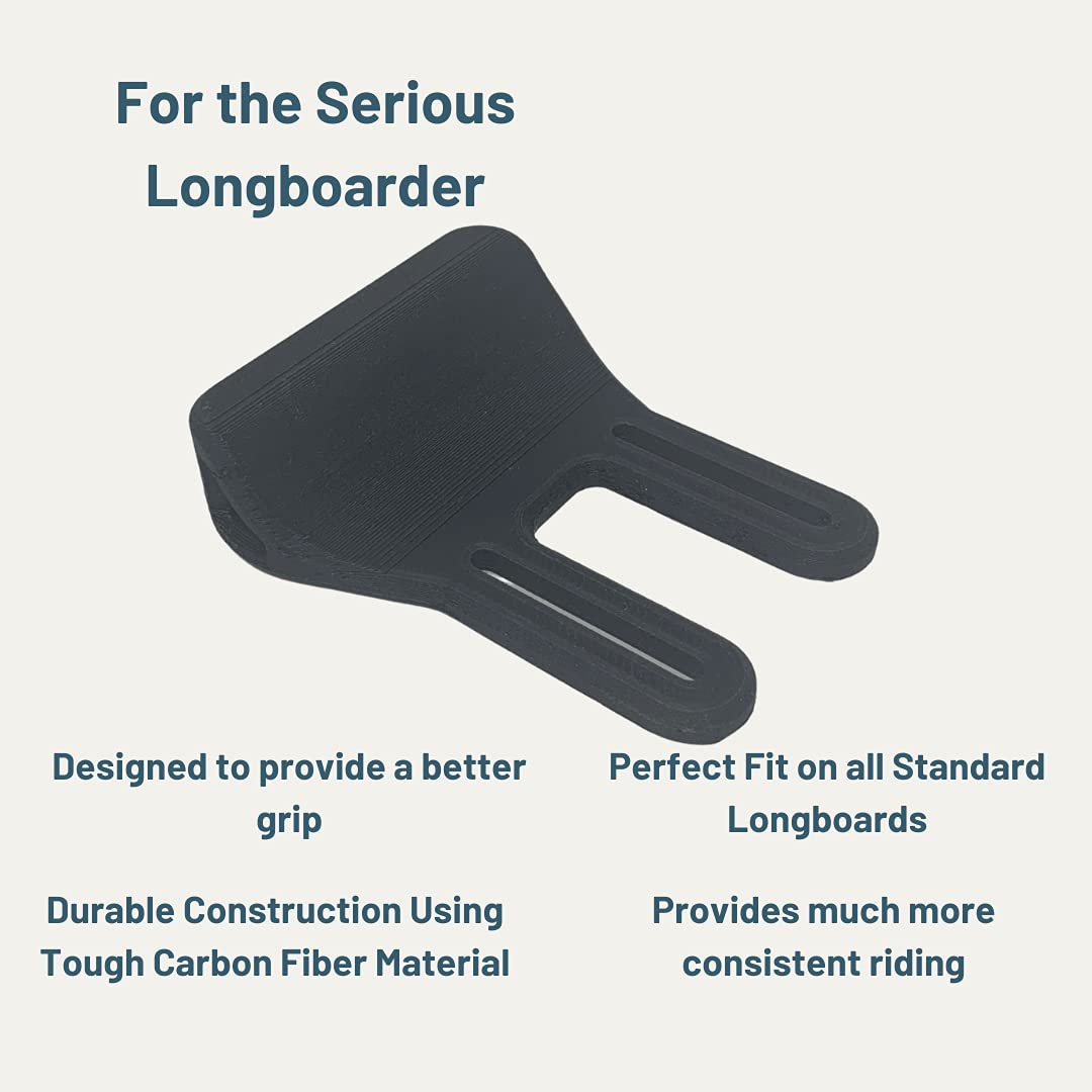 Carbon Fiber Alt Design Longboard or E-Skateboard Foot Stop - Improved Traction, Balance, and Control for Longboards or E-Skates - Greater Control Going Down Hills