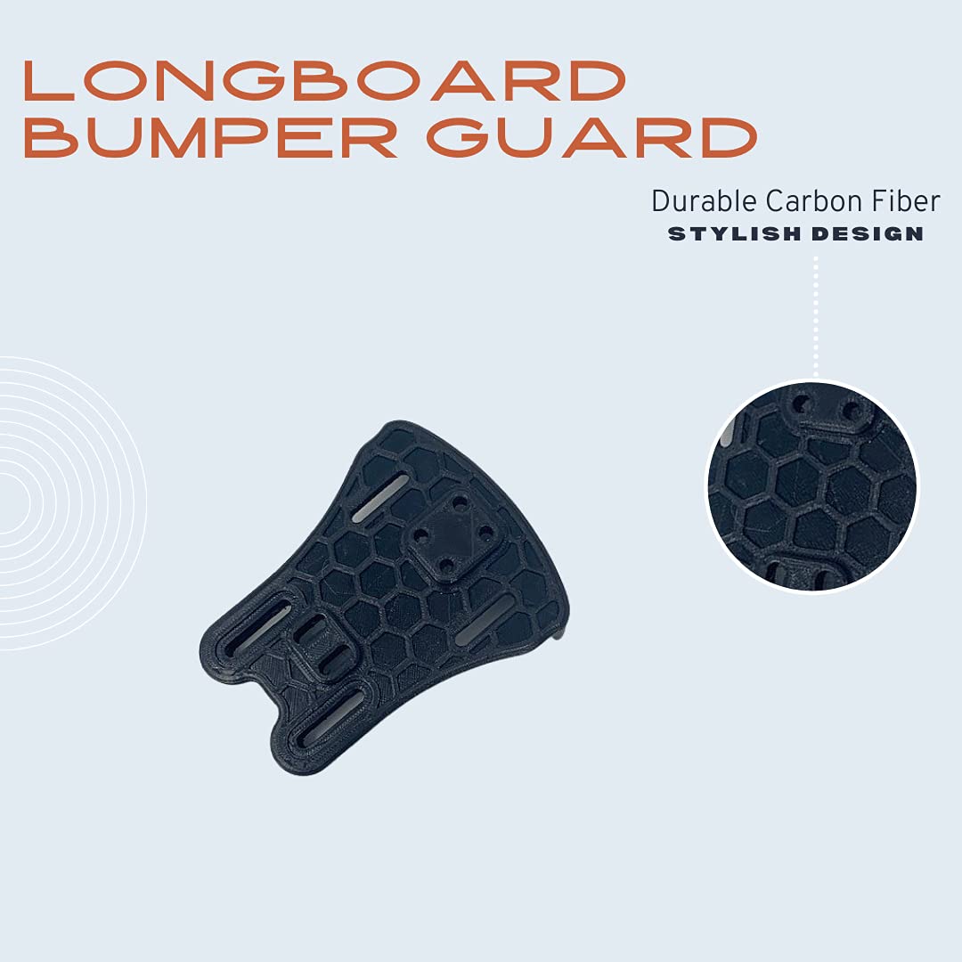 Carbon Fiber Longboard Bumper Guard - Protect Your Longboard & Mount Accessories Quickly & Easily