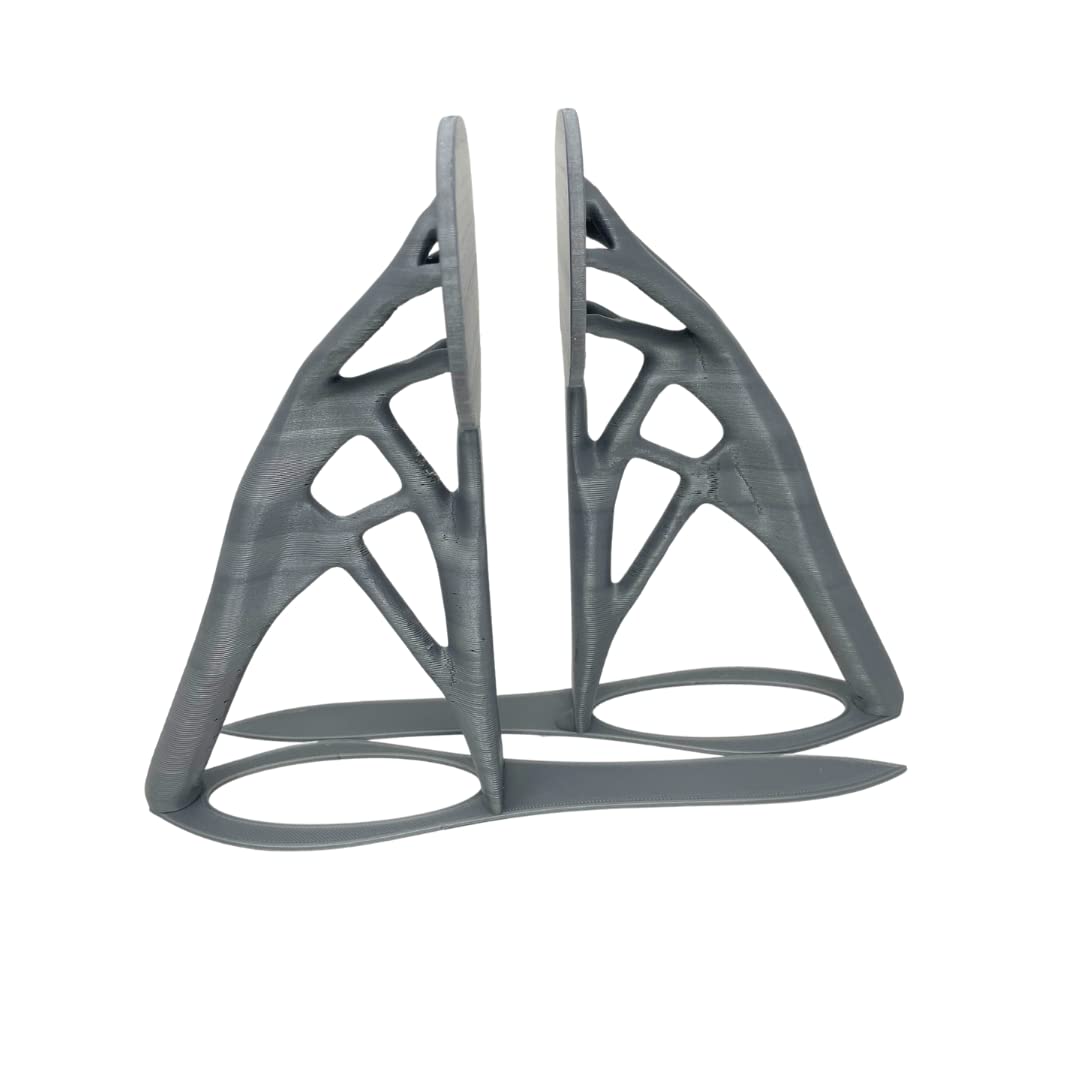 Generative Design Bookends - 6" Tall x 4" Wide Ultra Futuristic Bookends - Made Plastic Using Advanced Manufacturing Techniques in The USA