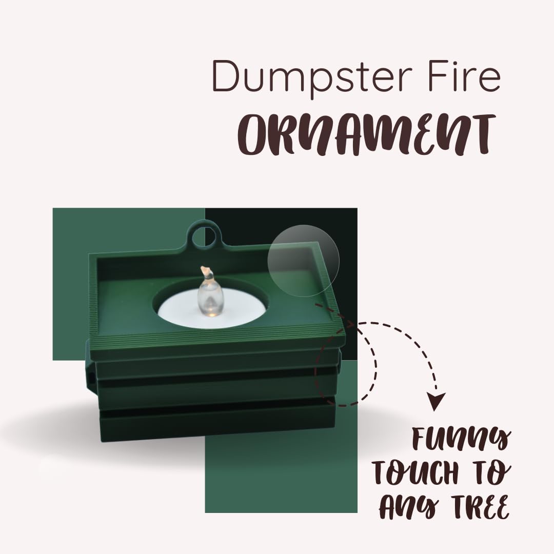Dumpster fire tealight Holder Chrismas Tree Ornament