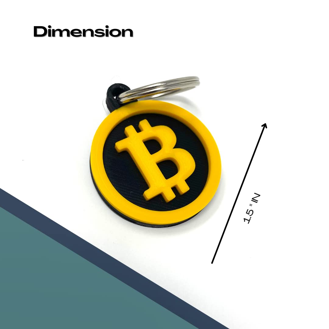 Bitcoin Keychain - Decorative Keychain for Cryptocurrency Fans