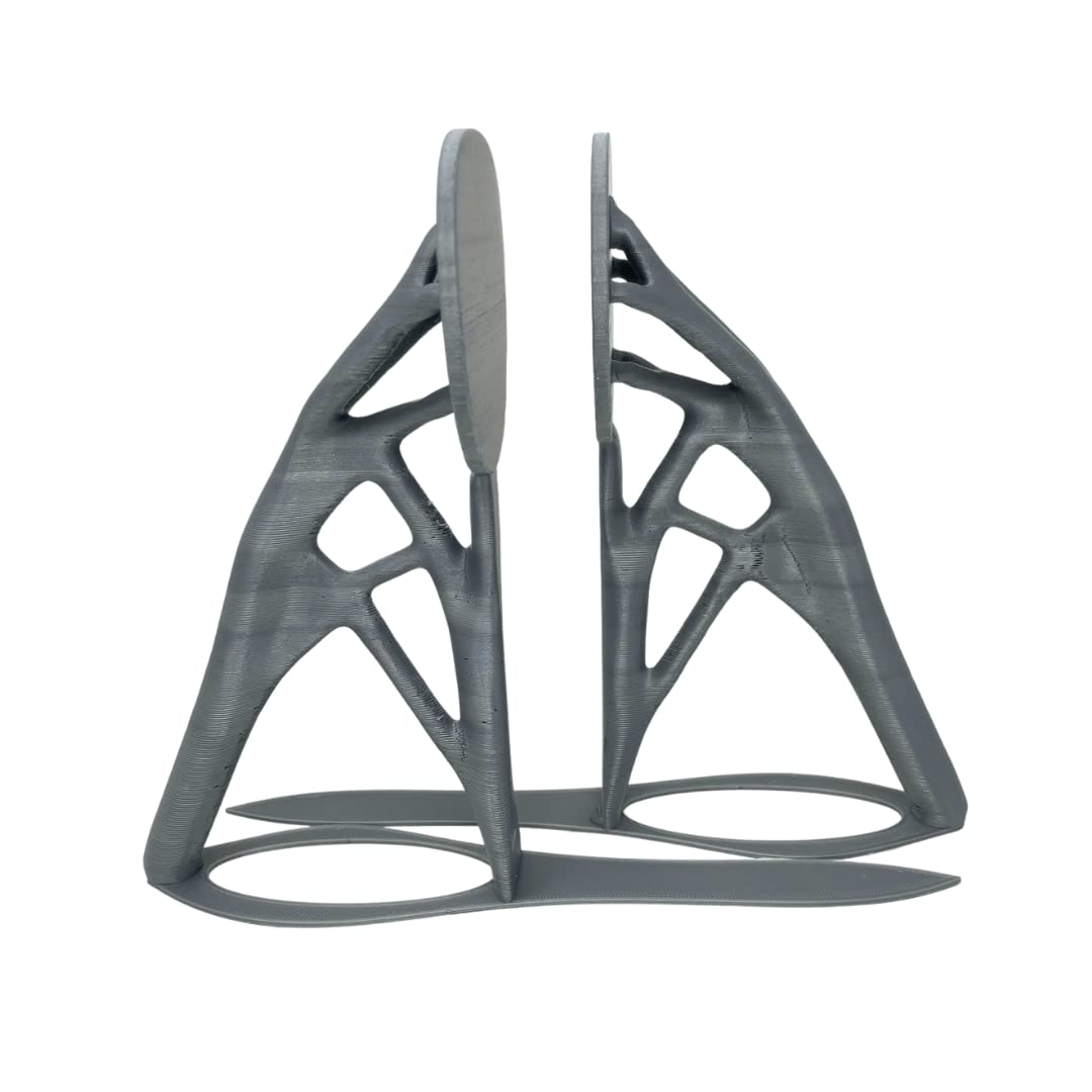 Generative Design Bookends - 6" Tall x 4" Wide Ultra Futuristic Bookends - Made Plastic Using Advanced Manufacturing Techniques in The USA