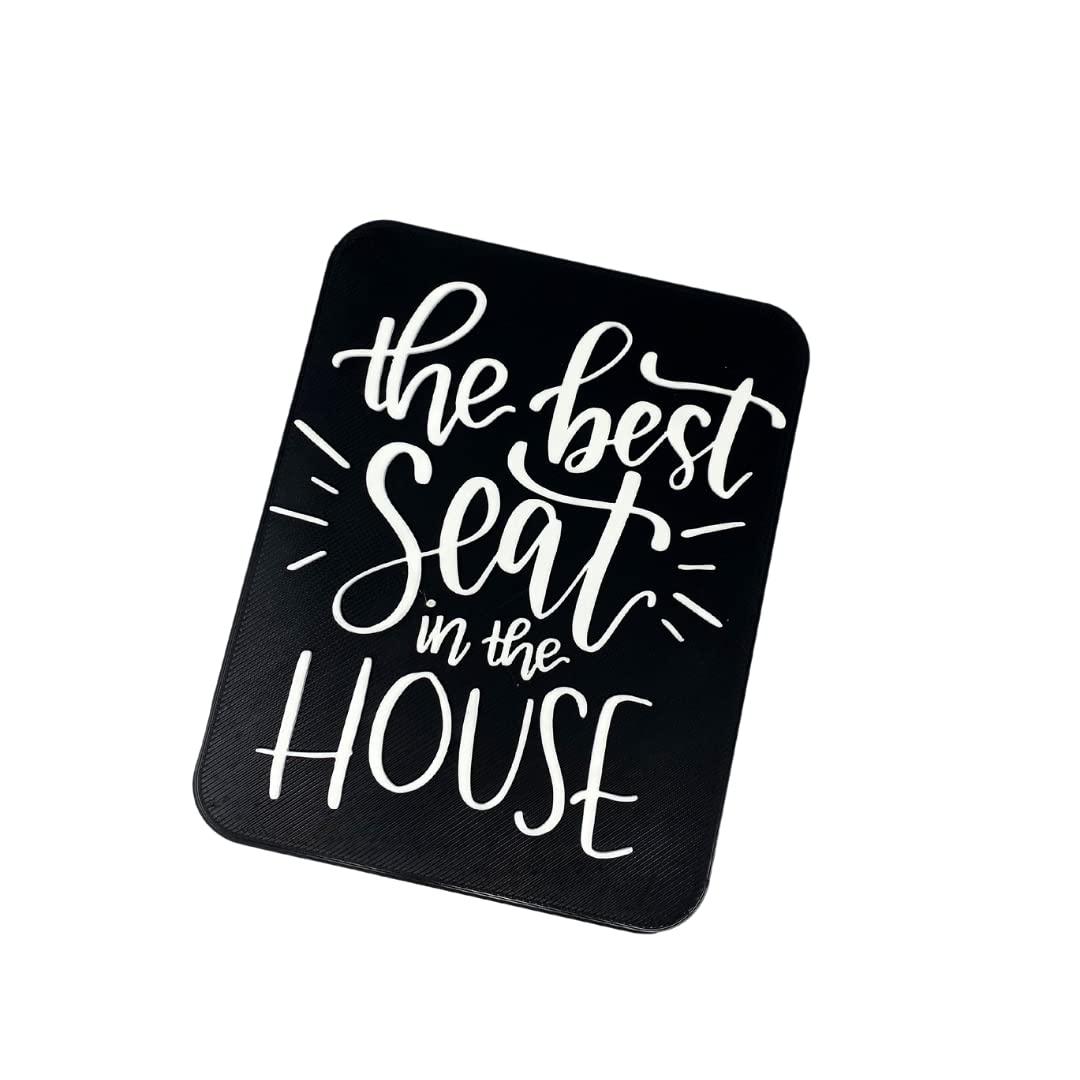 The Best Seat in the House Decorative Bathroom Sign - Funny Bathroom Signs - Black & White
