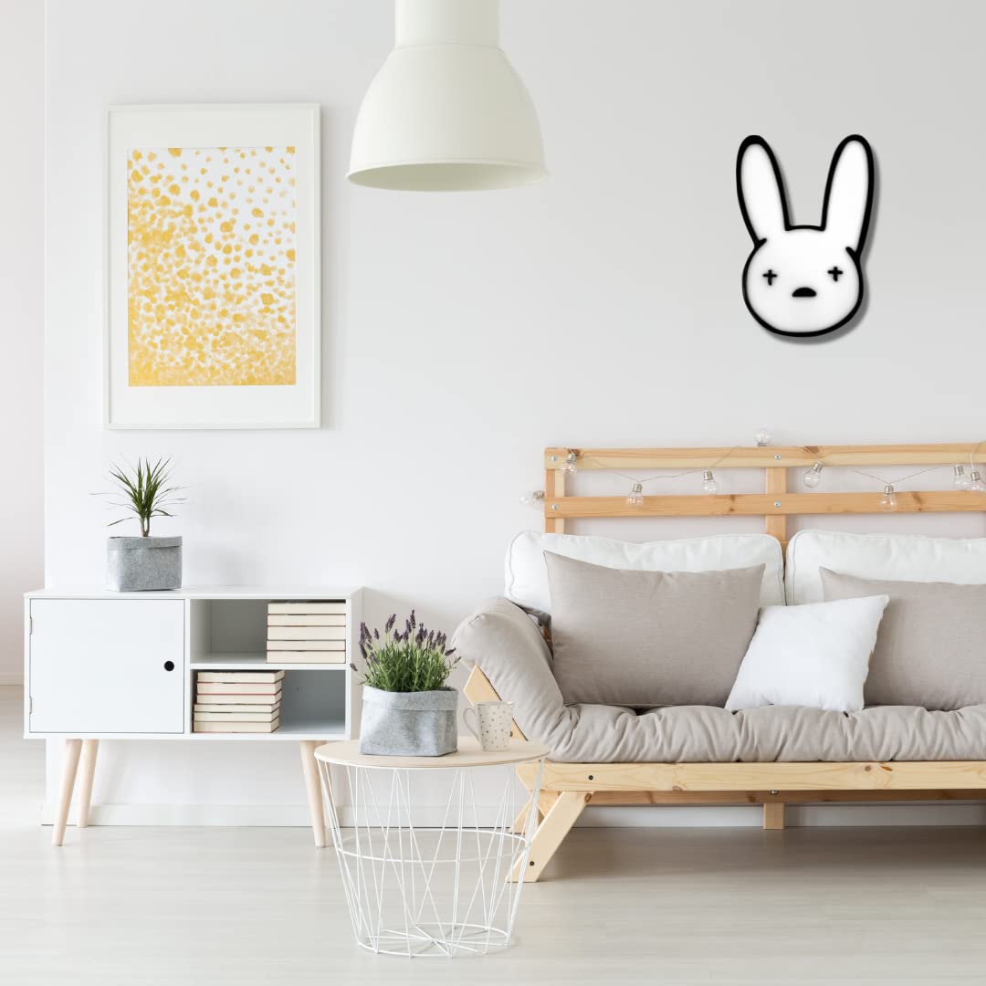 Bad Bunny Wall Sign - Black & White