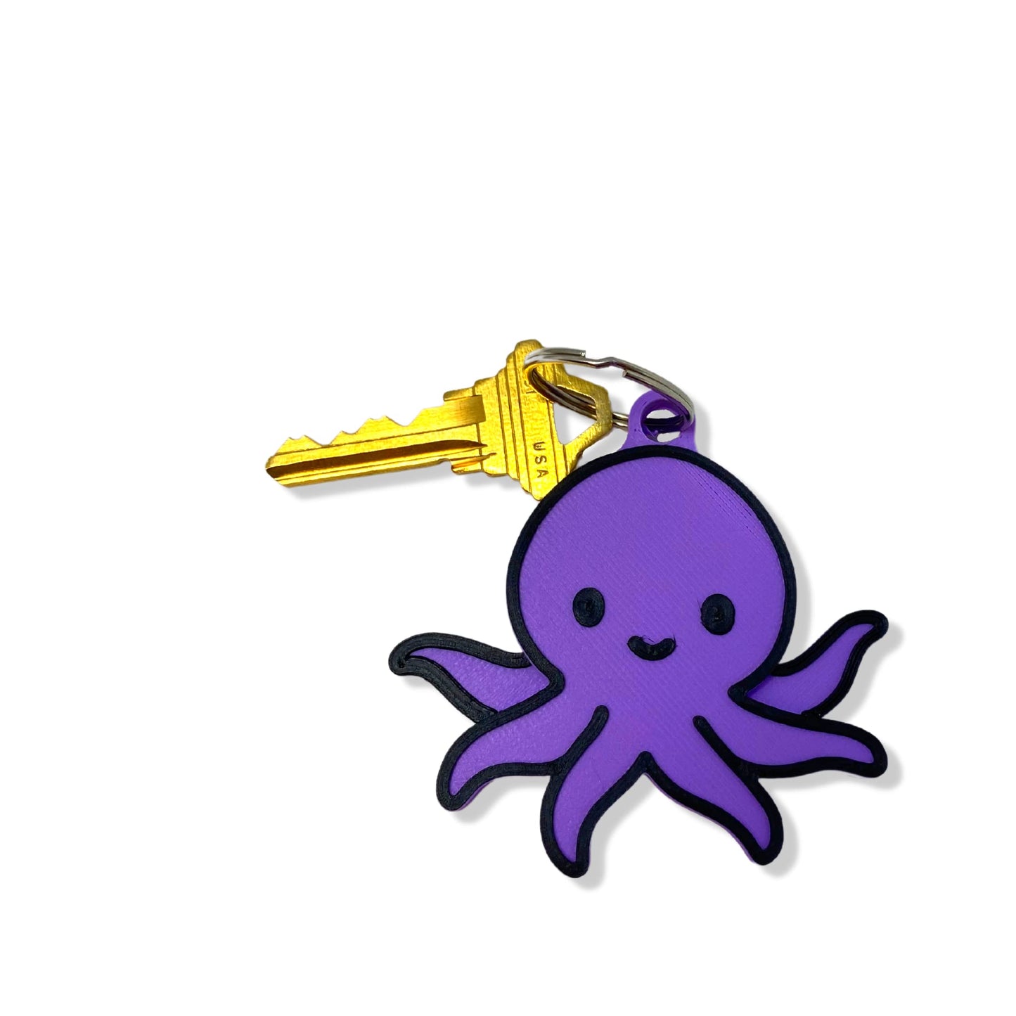 Kawaii Cute Octopus Keychain - Perfect for Hanging your keys. - Decorate your Backpacks, Lunchboxes, Luggage, & Tote Bags Octopus