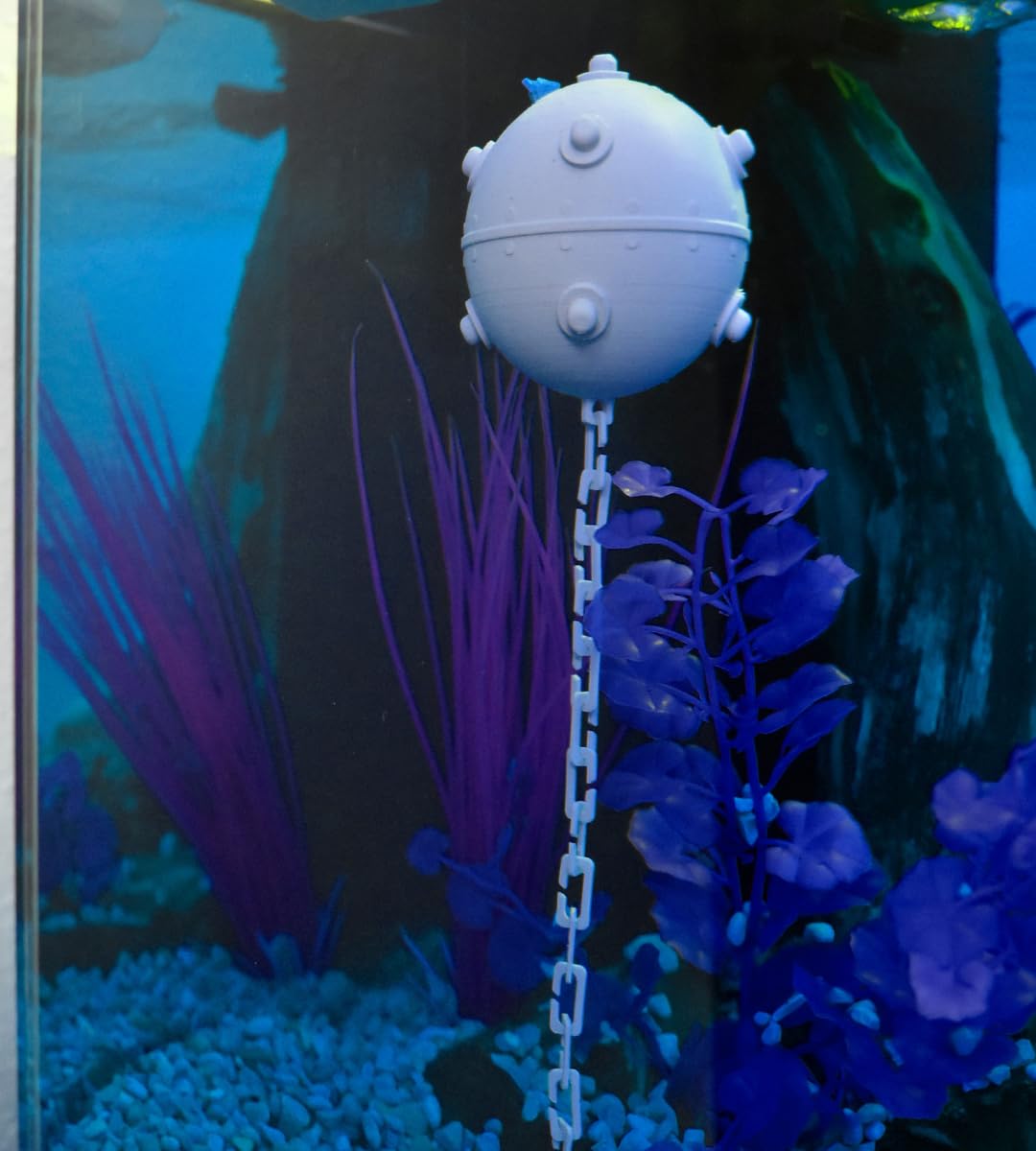 Chatelet REEFSHAPE - Aquarium Underwater Mine Decoration | Floating Mine Decor for Aquariums | WWII Mine Aquatic Ornament | Made in USA