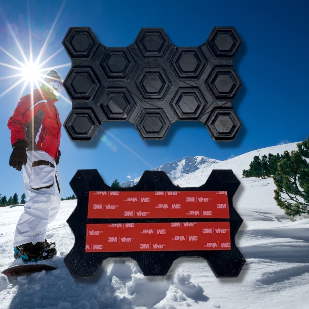 Snowboard Stomp Pad - Hexagon Pattern - Specialized Stomp Pad Designed for Better Grip & Adhesion to Snowboards