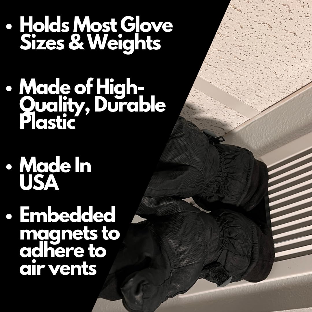Chatelet Gloves Vent Dryer Accessory | Wet Gloves Dryer Attaches to Air Vents With Embedded Magnets | Made in USA