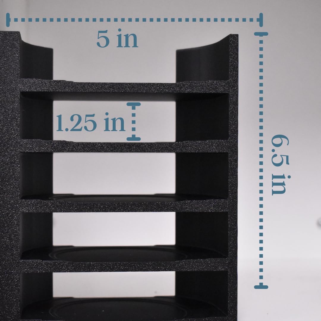 Tumbler Lid Storage Rack | Organize Cup Lids In Cabinets or Counters | 5 Lid Organizer Fits All Sizes Tumbler Lids | Made in USA
