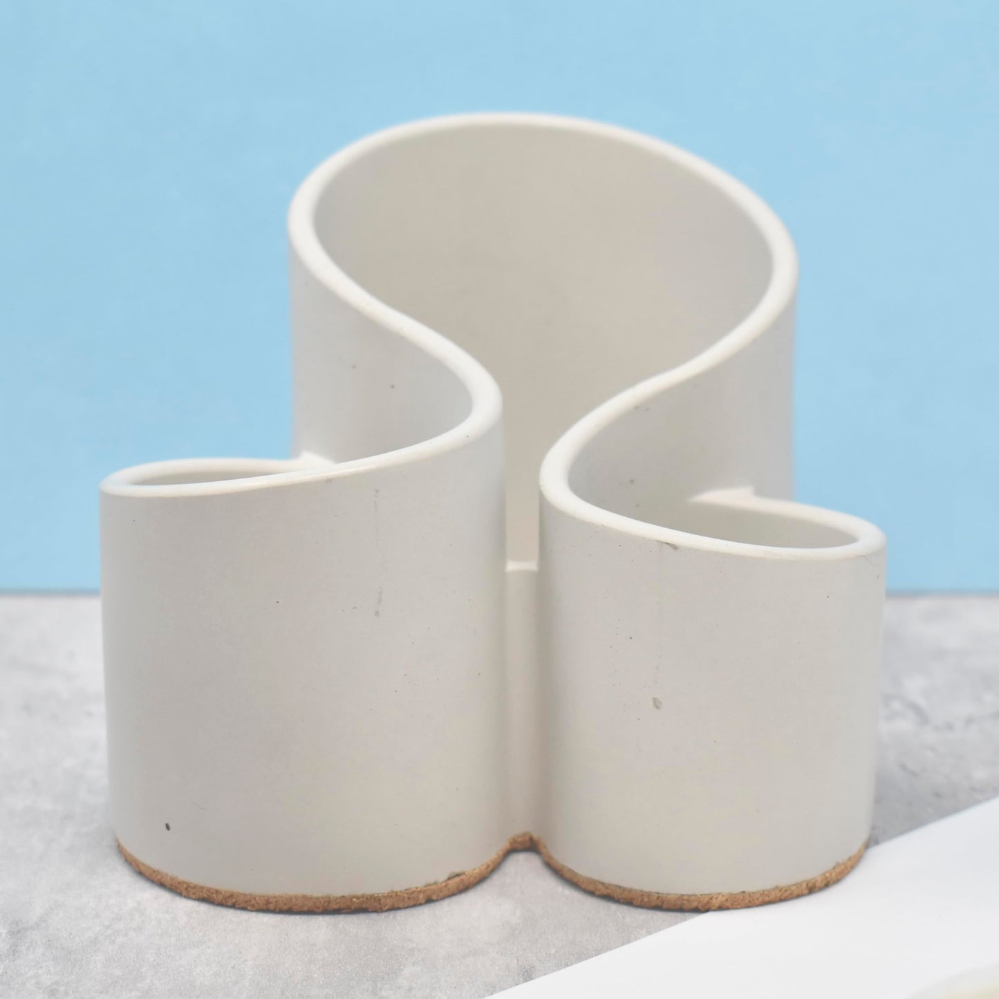 Chatelet Concrete Makeup Brush or Paint Brush Organizer | Premium Curvature Design Perfect for Makeup Brushes, Paint Brushes, Utensils, Toothbrushes, Paint Supplies and More | Made in the USA!