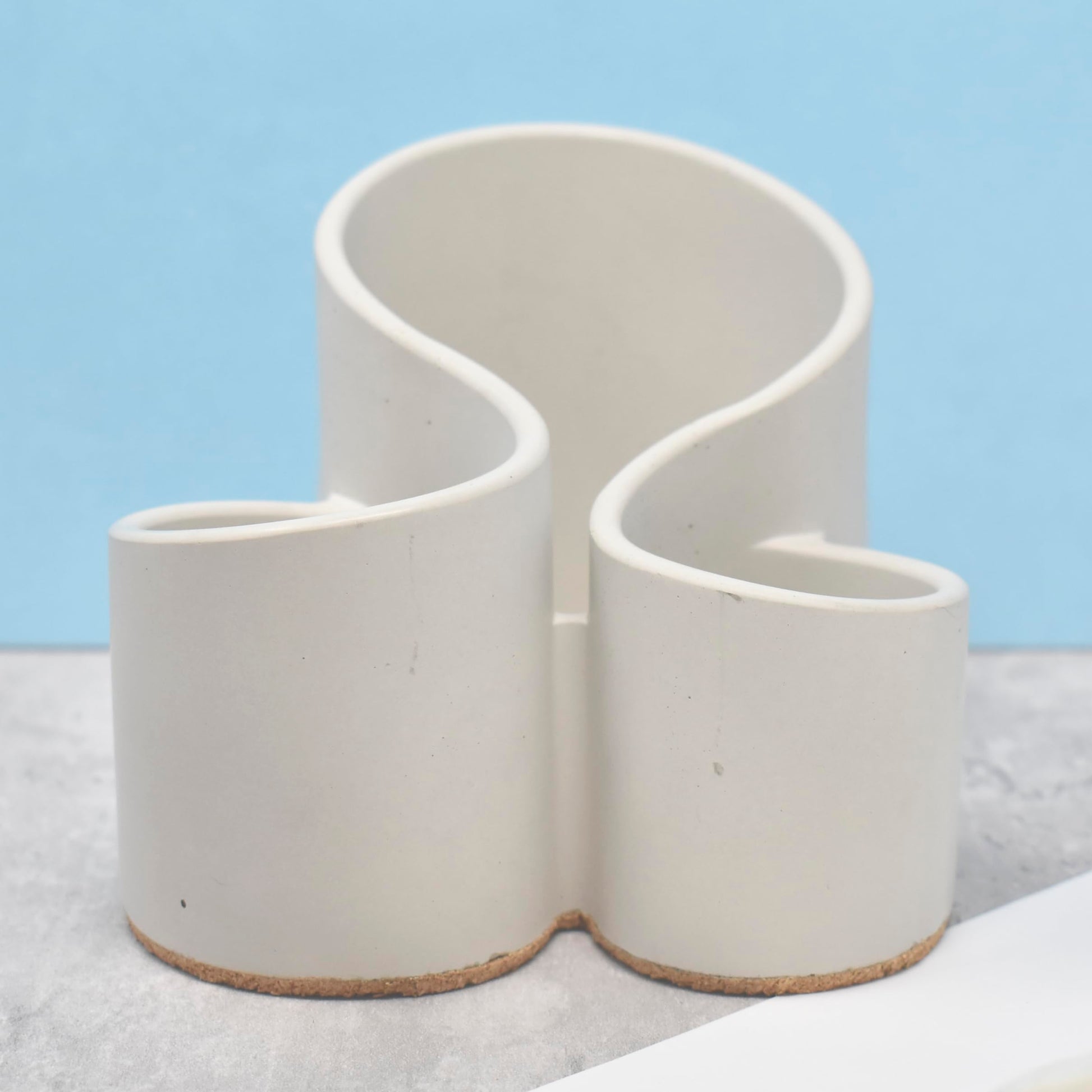 Chatelet Concrete Makeup Brush or Paint Brush Organizer | Premium Curvature Design Perfect for Makeup Brushes, Paint Brushes, Utensils, Toothbrushes, Paint Supplies and More | Made in the USA!