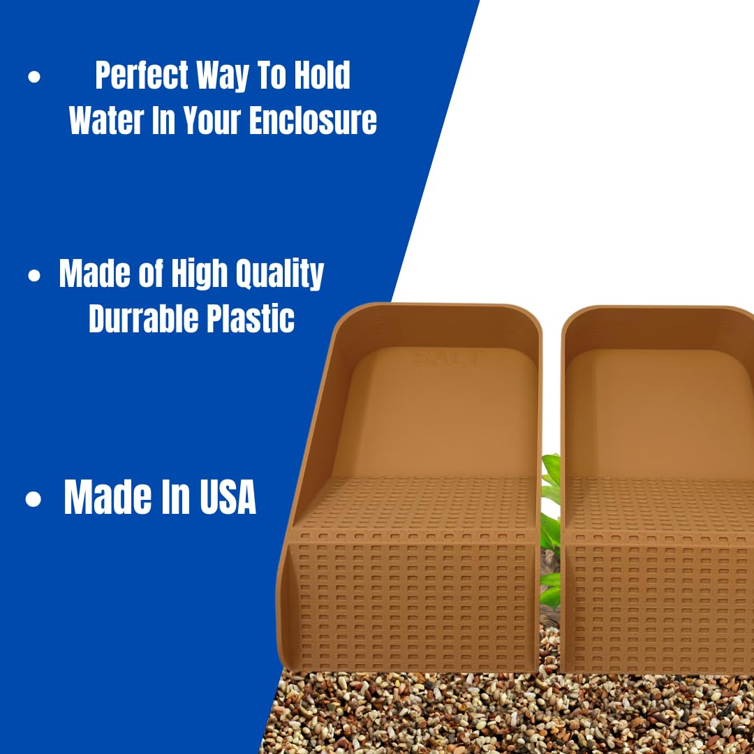 Hermit Crab Watering Pool | Platform Pool Accessory with Access Ramp for Hermit Crabs | 6.5" x 4" | Made in USA