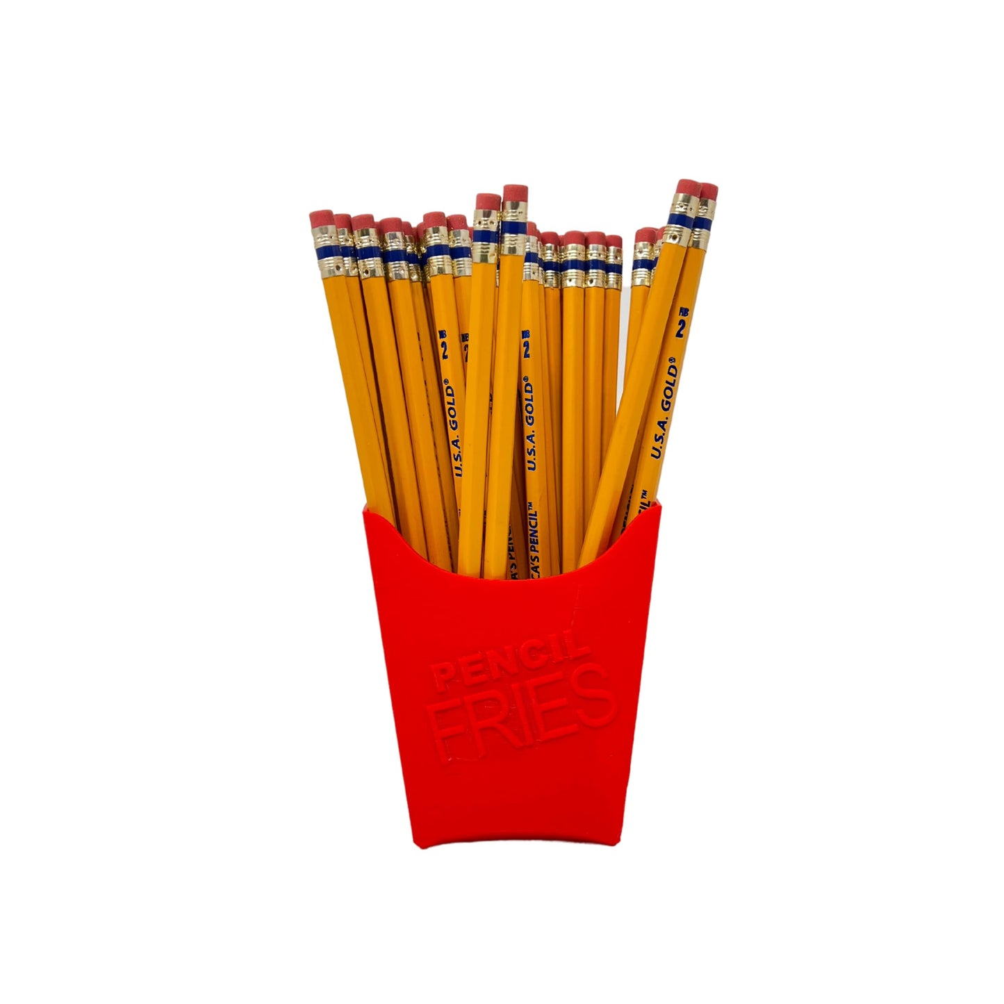 French Fry Pencil Holder | Fun Back to School Pencil Case | Desk Accessories for Teachers or Students | Made in USA