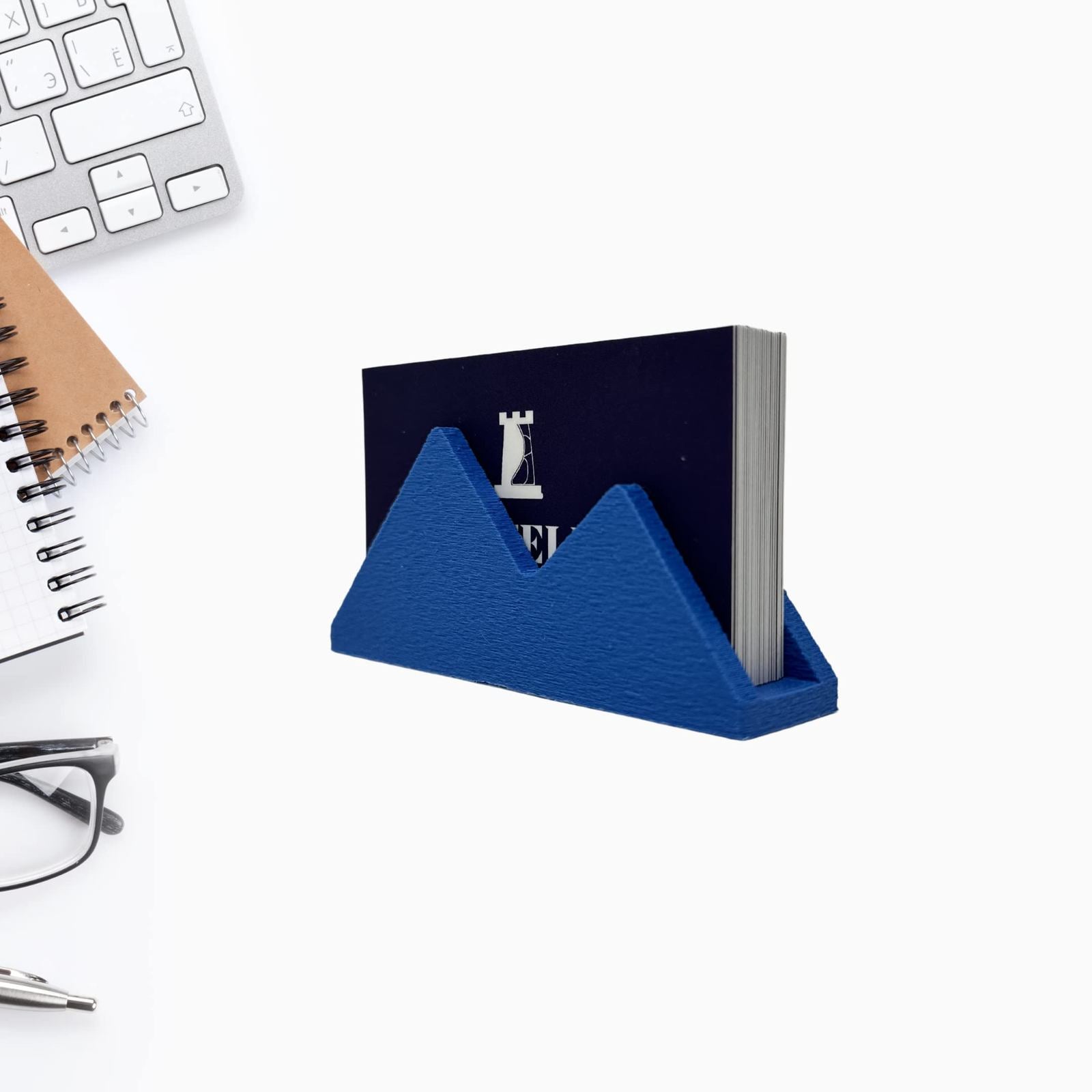 Mountain Silhouette Design Business Card Holder Display | Stylishly Display Business Cards & Decorate Office Desks