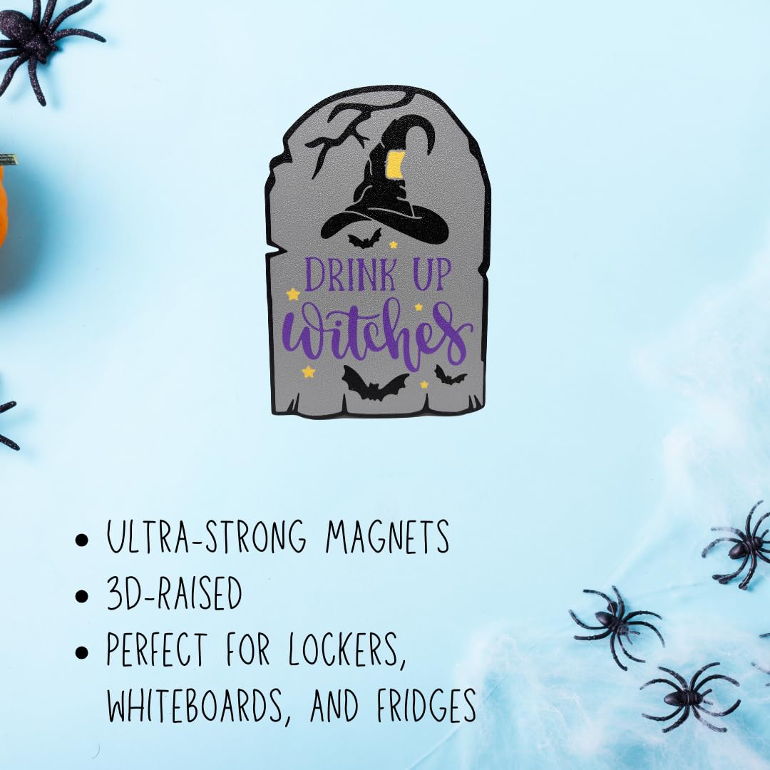 Halloween 'Drink Up Witches' Fridge Magnet | Halloween Party Decorations for House Parties, Bars, Haunted Houses & More | Made in USA