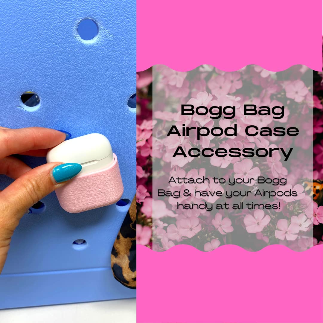 BOGLETS - Case for AirPods Charm Accessory Compatible with Bogg Bags - Keep AirPods Secure & Handy with your Tote Bag - Fits on the Inside or Outside of the Bag
