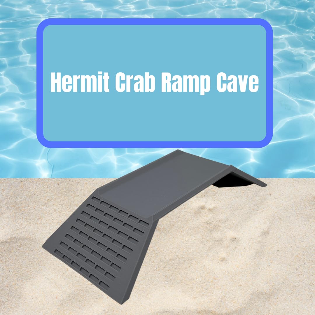 Hermit Crab Climbing Toy & Tunnel Cave | Terrarium Ramp Cave & Hideout Combo for Hermit Crabs, Lizards, Amphibians, & Other Pets | Made in USA