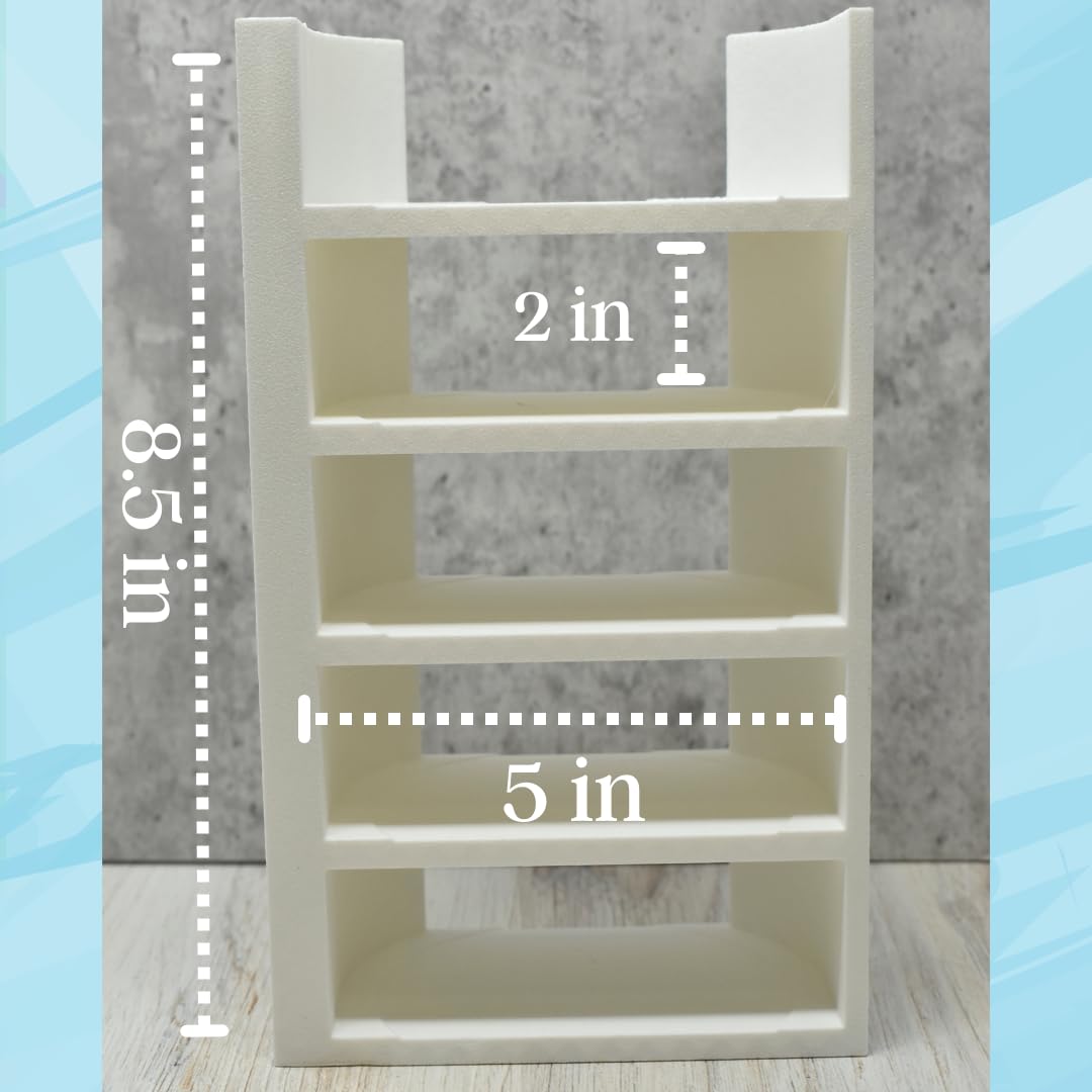 Lid Organizer Compatible With Stanley Cup Lids | 5 Lid Organizer for Cabinets or Kitchen Counter | Includes Straws Storage | Made in USA