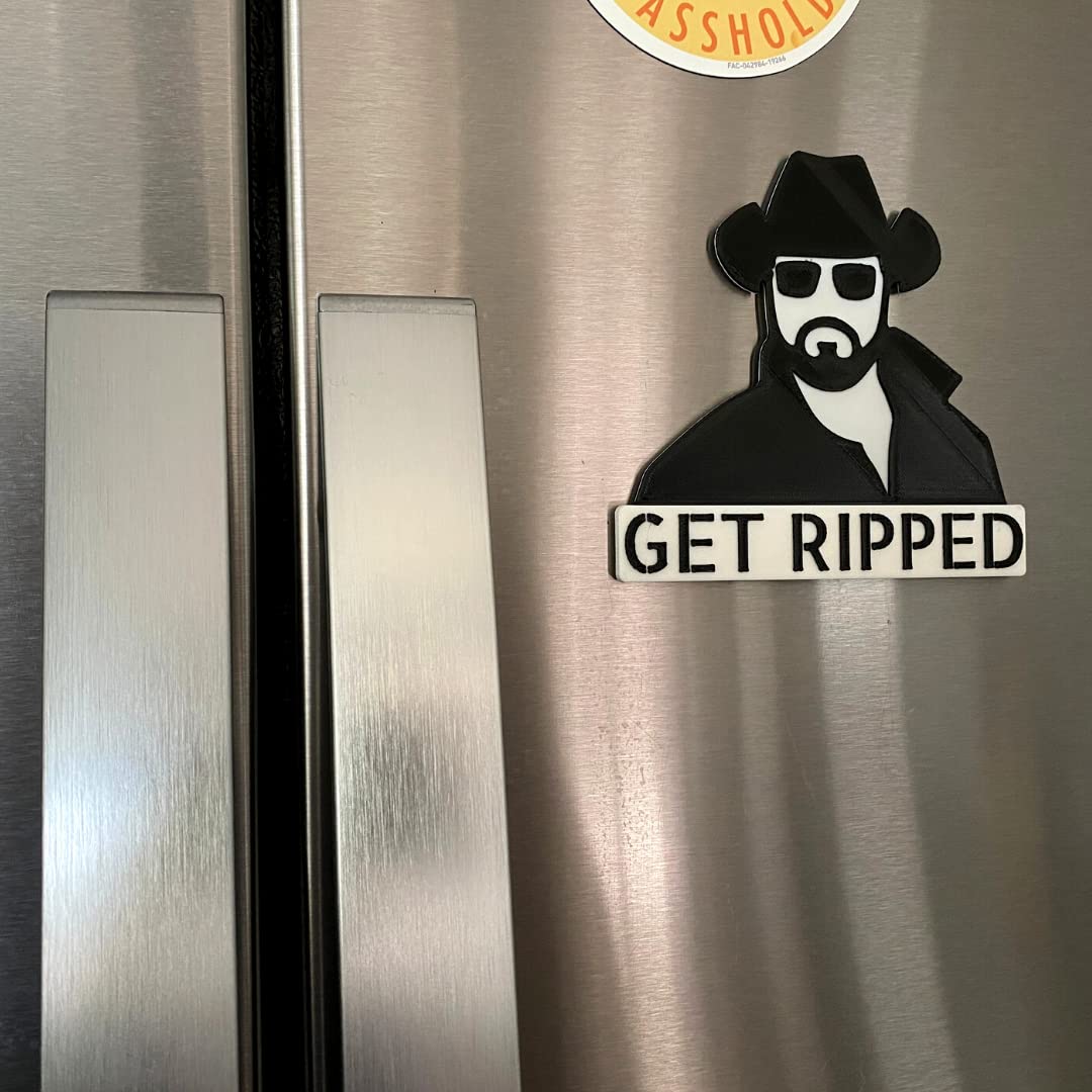 Yellowstone Get Ripped Fridge Magnet - Perfect for Fans of The TV Show Yellowstone - Decorative Get Ripped Fridge Magnet for Home or Office Decor - Made in The USA