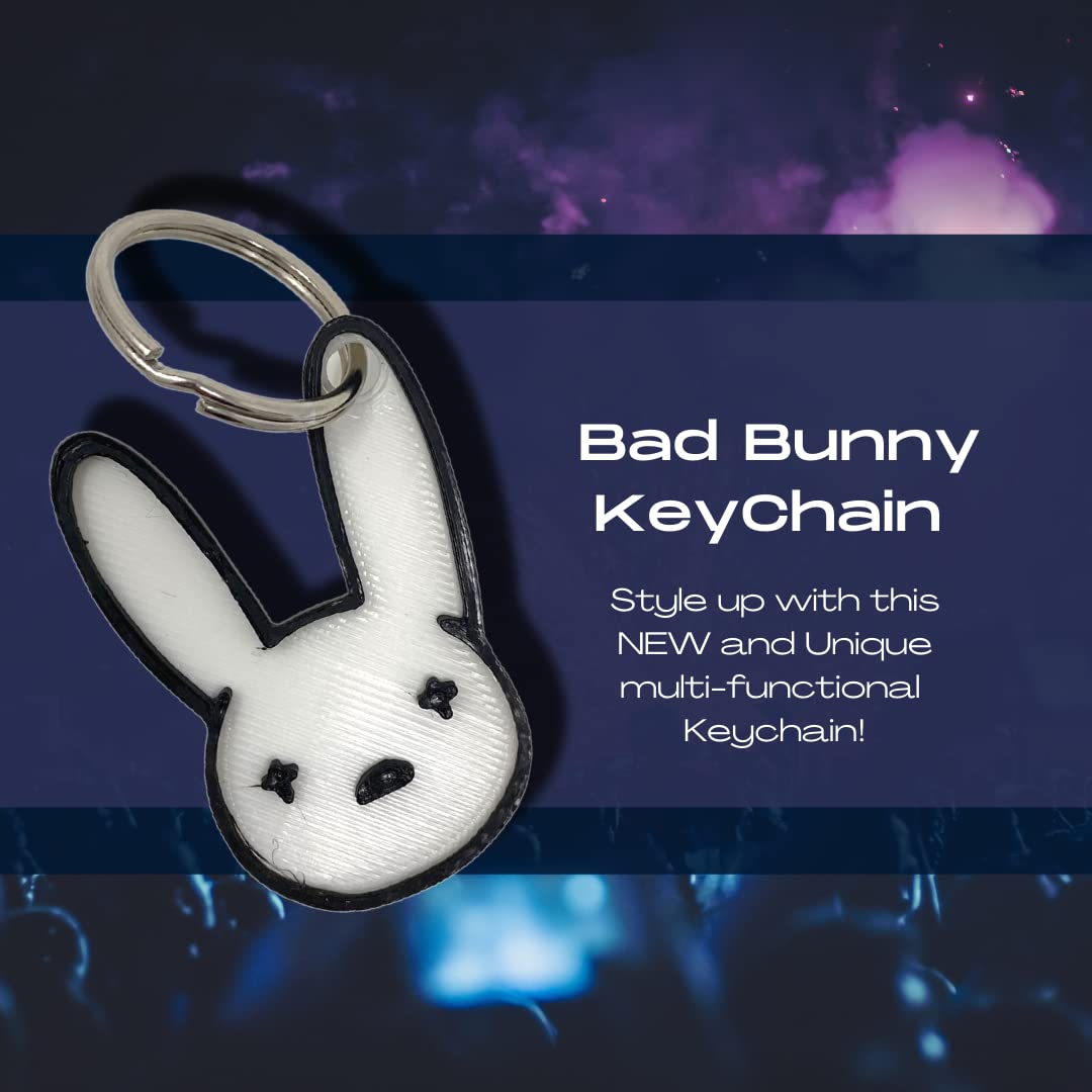 Bad Bunny Glow in the Dark Keychain