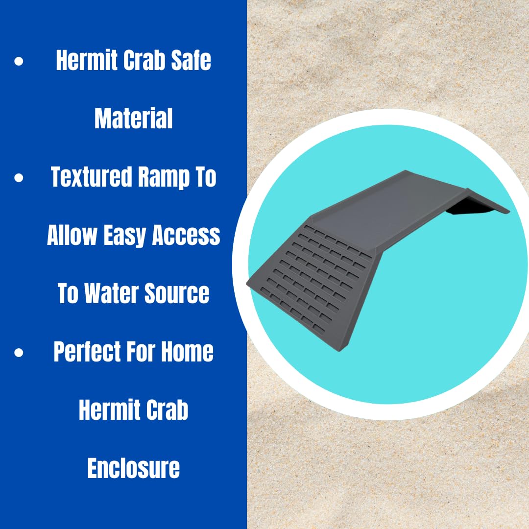 Hermit Crab Climbing Toy & Tunnel Cave | Terrarium Ramp Cave & Hideout Combo for Hermit Crabs, Lizards, Amphibians, & Other Pets | Made in USA