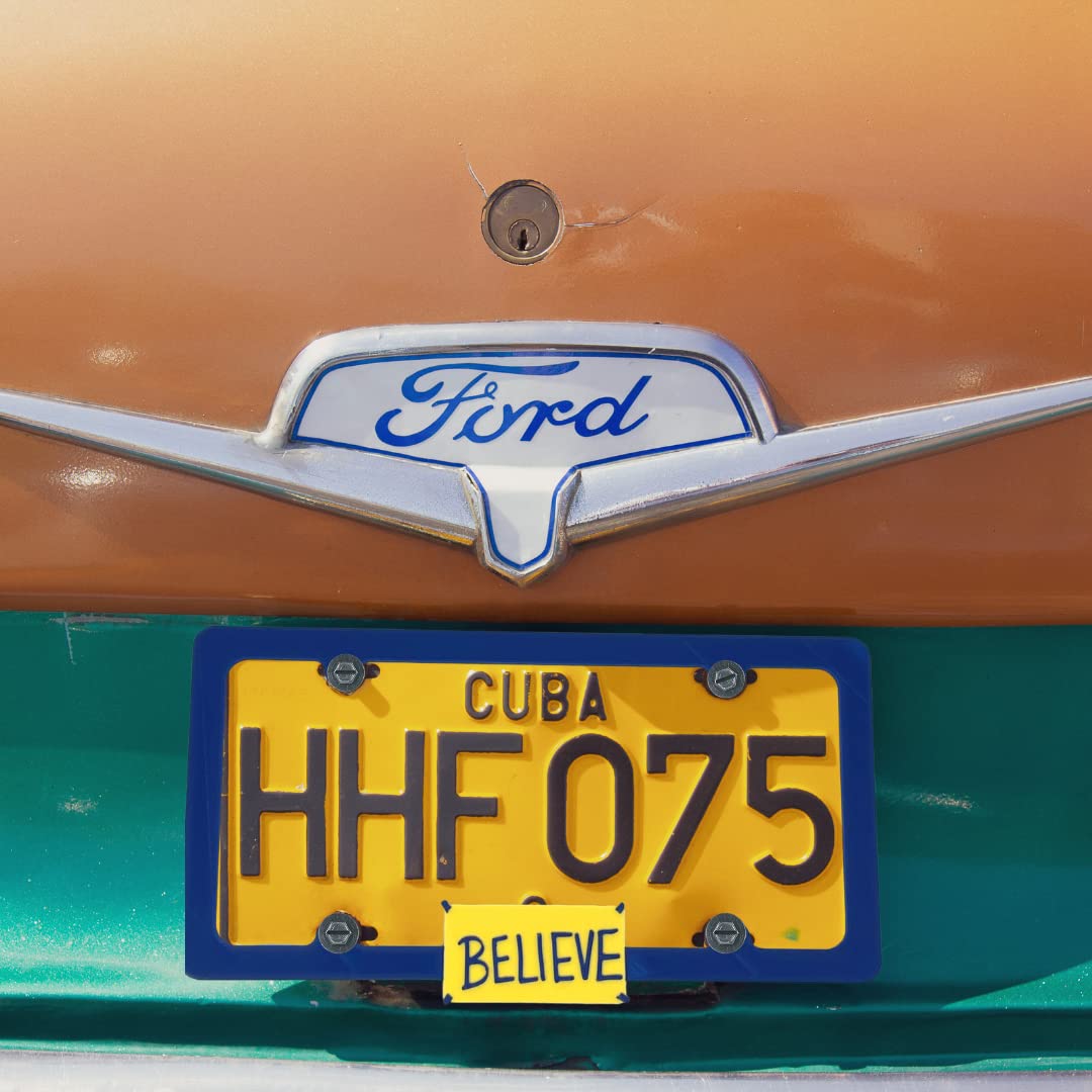 Coach Lasso 'Believe' Motivational License Plate Frame - Perfect for Fans of The New Hit Show - Fits All Standard US License Plates